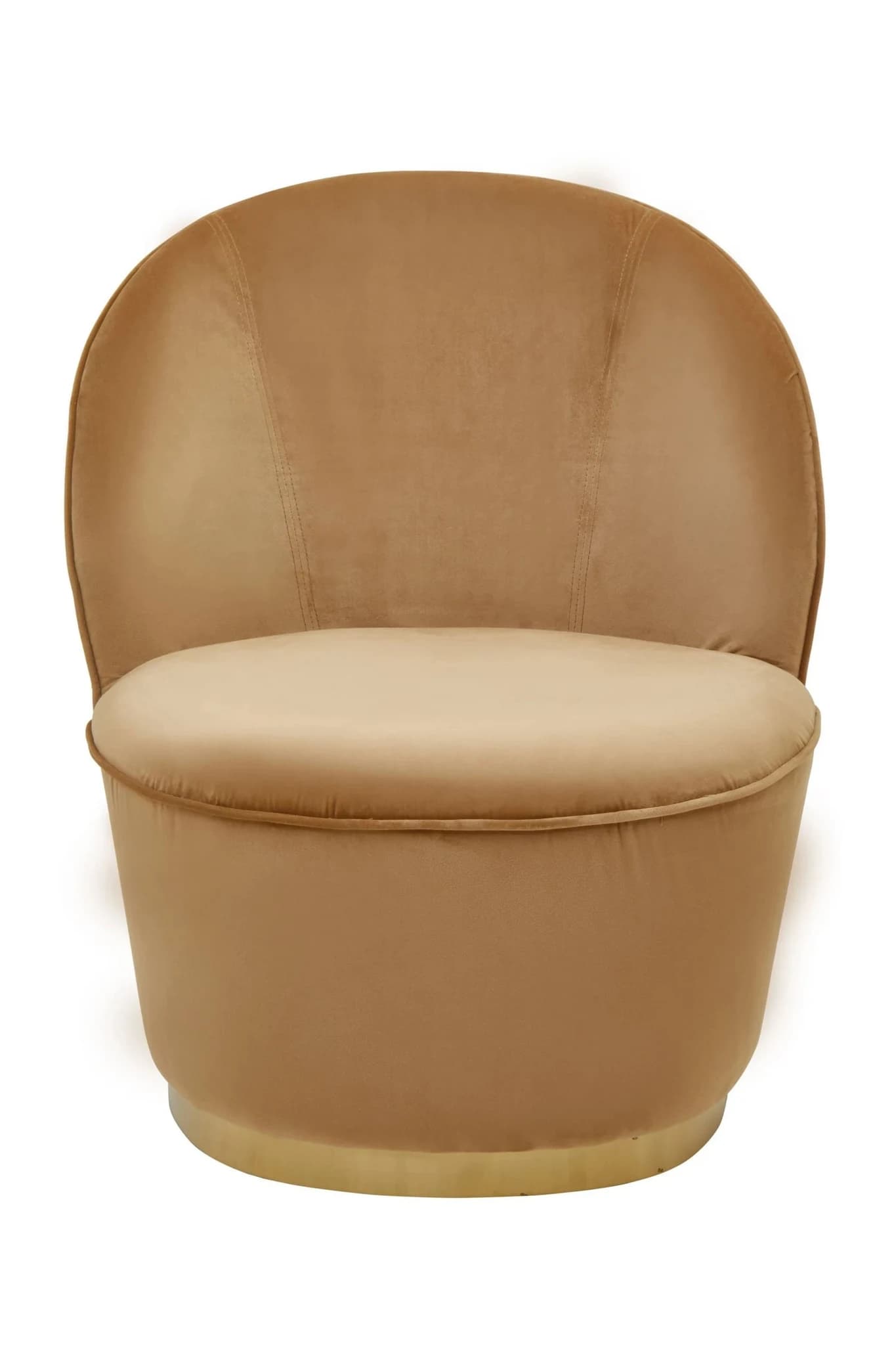 Tamra Beige Velvet Gold Base Chair - Seating, photo 5 of 8