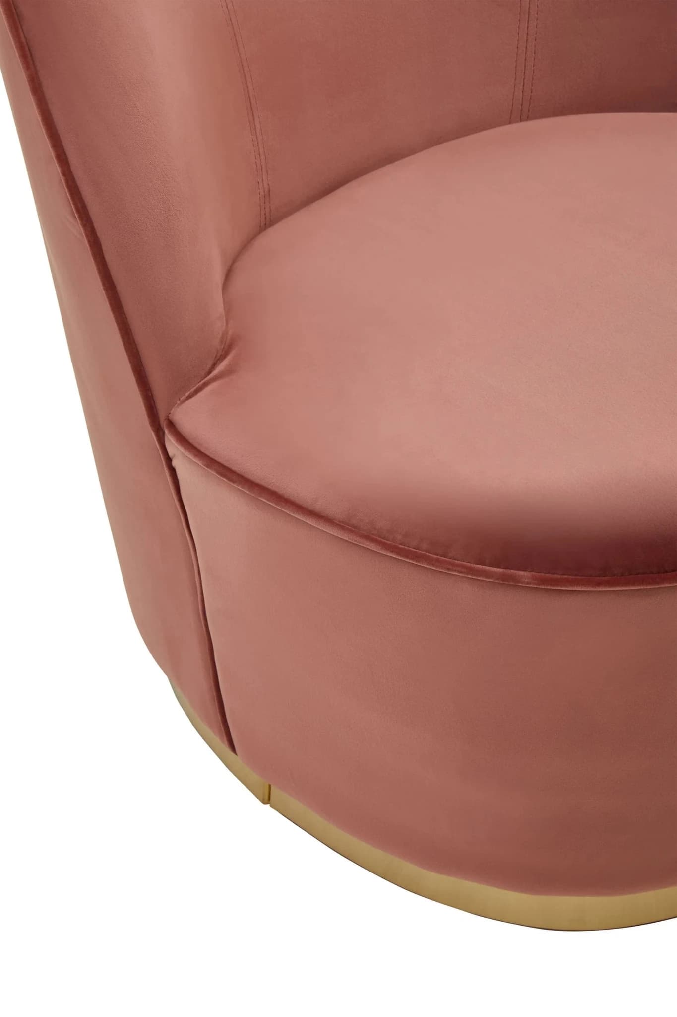 Tamra Dusty Pink Velvet Gold Base Chair - Seating, photo 8 of 8