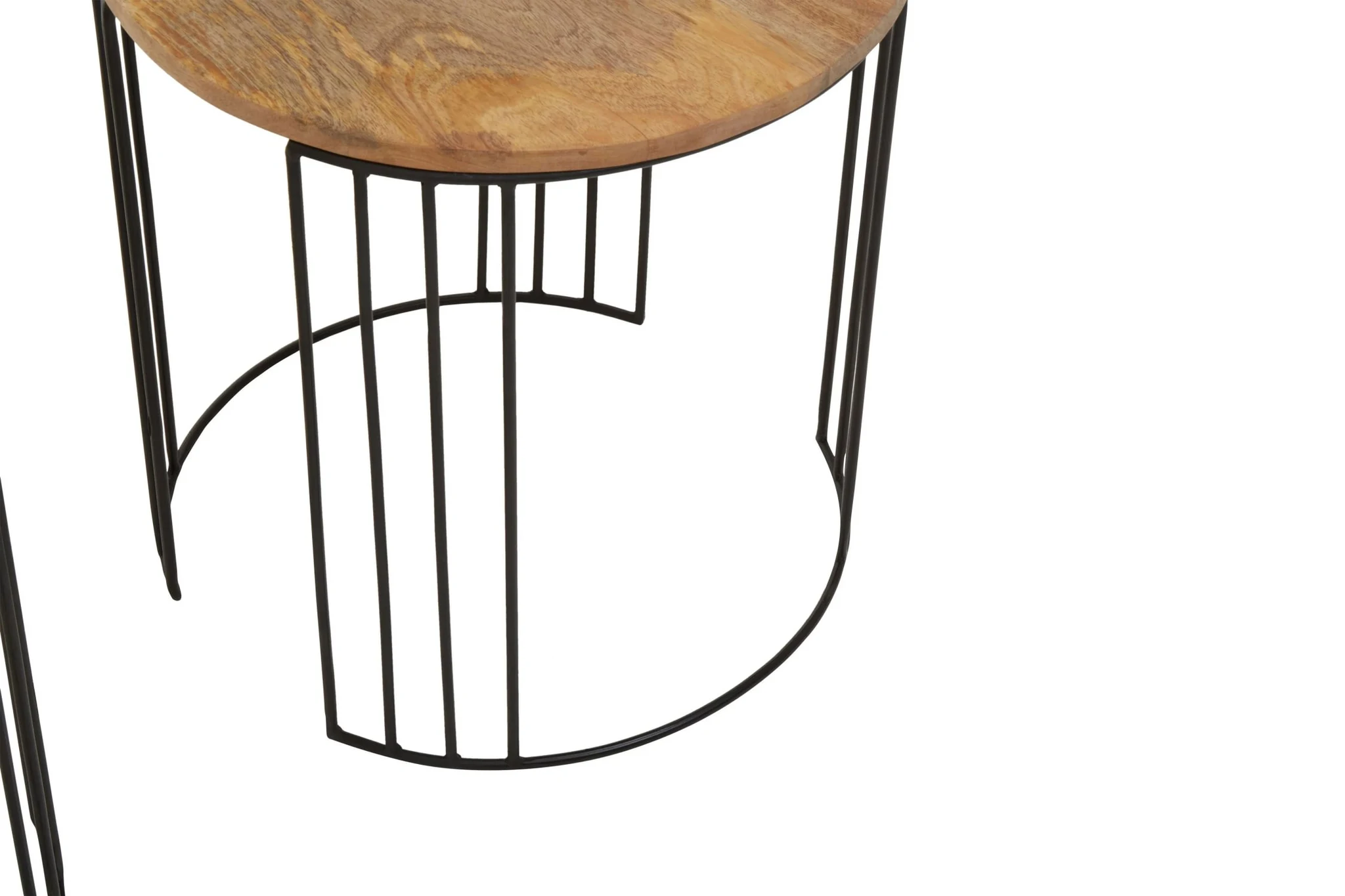 Nandri Set Of 2 Mango Wood Side Tables - Tables, photo 8 of 8