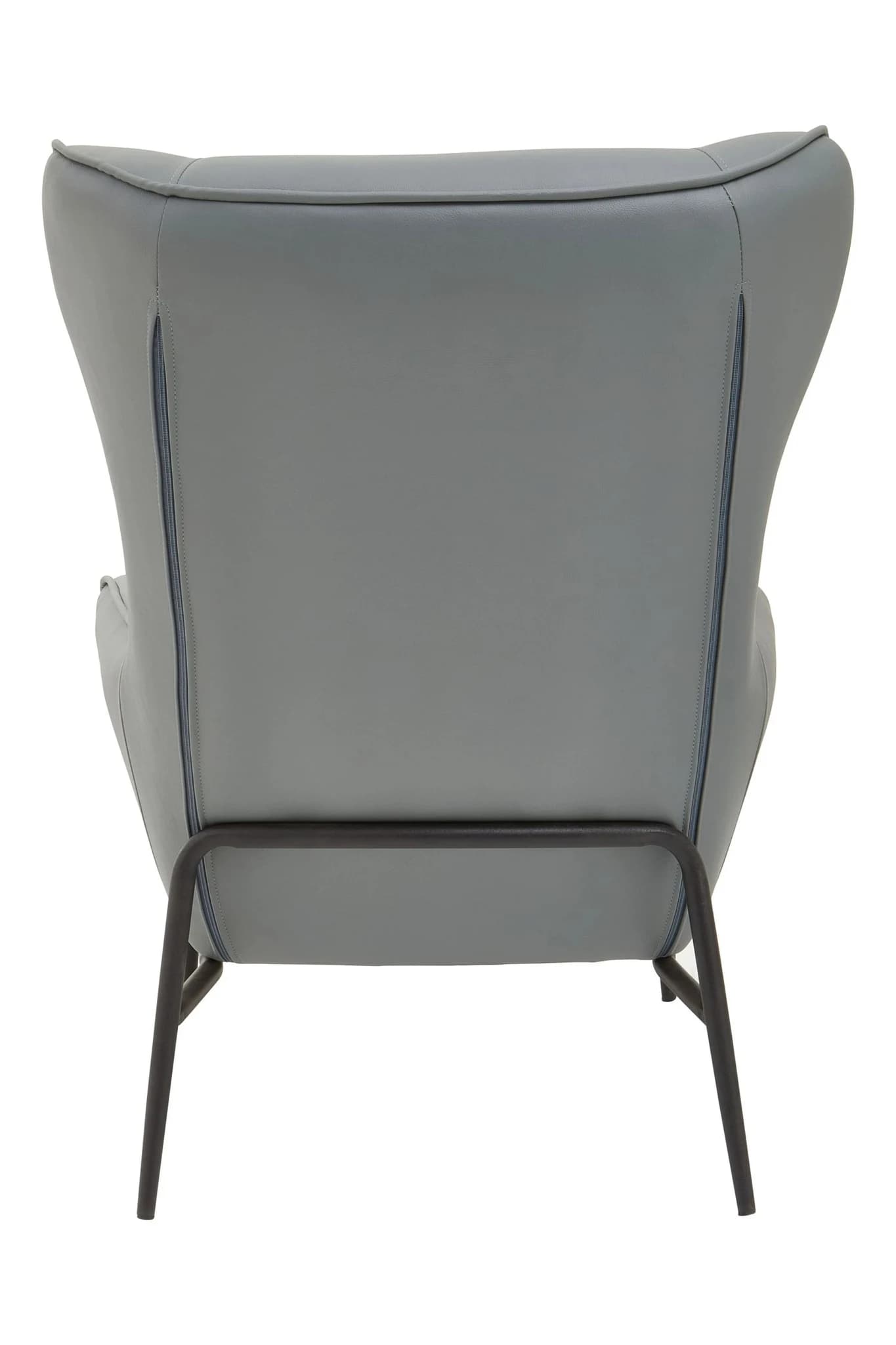 Kaiko Grey Faux Leather Armchair And Footstool - Seating, photo 6 of 8