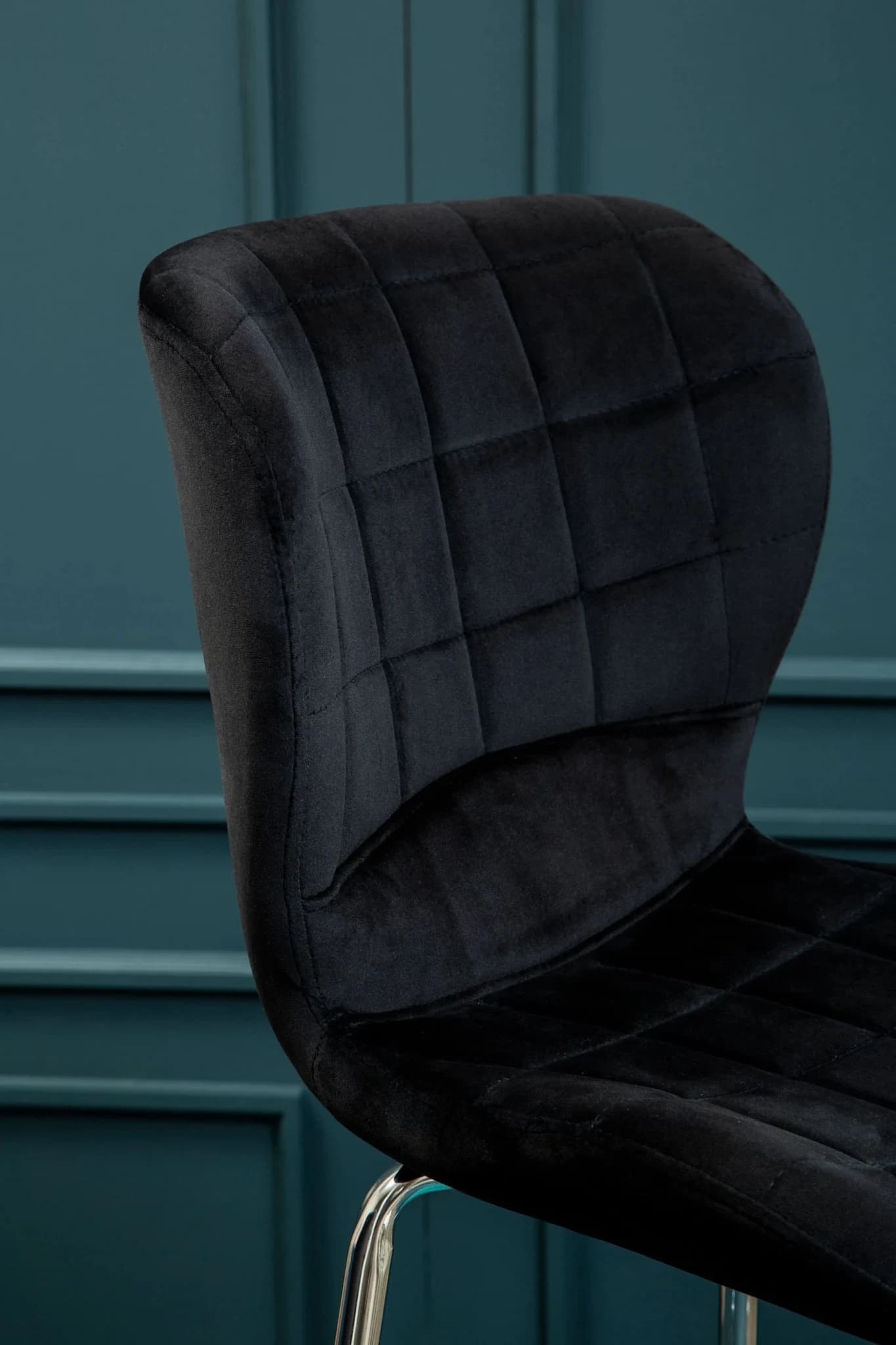 Warton Black Velvet Bar Chair - Seating, photo 5 of 8