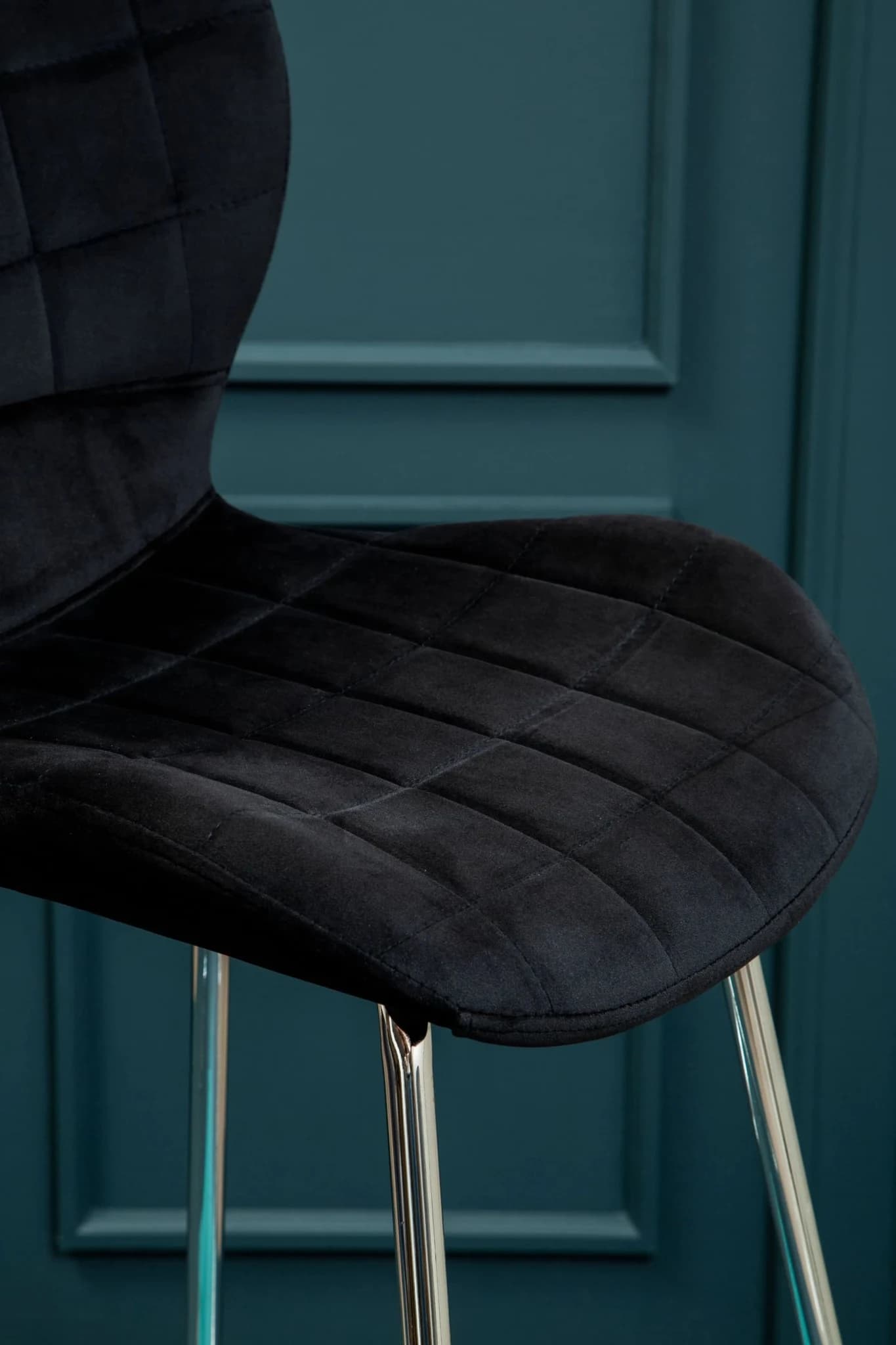 Warton Black Velvet Bar Chair - Seating, photo 4 of 8