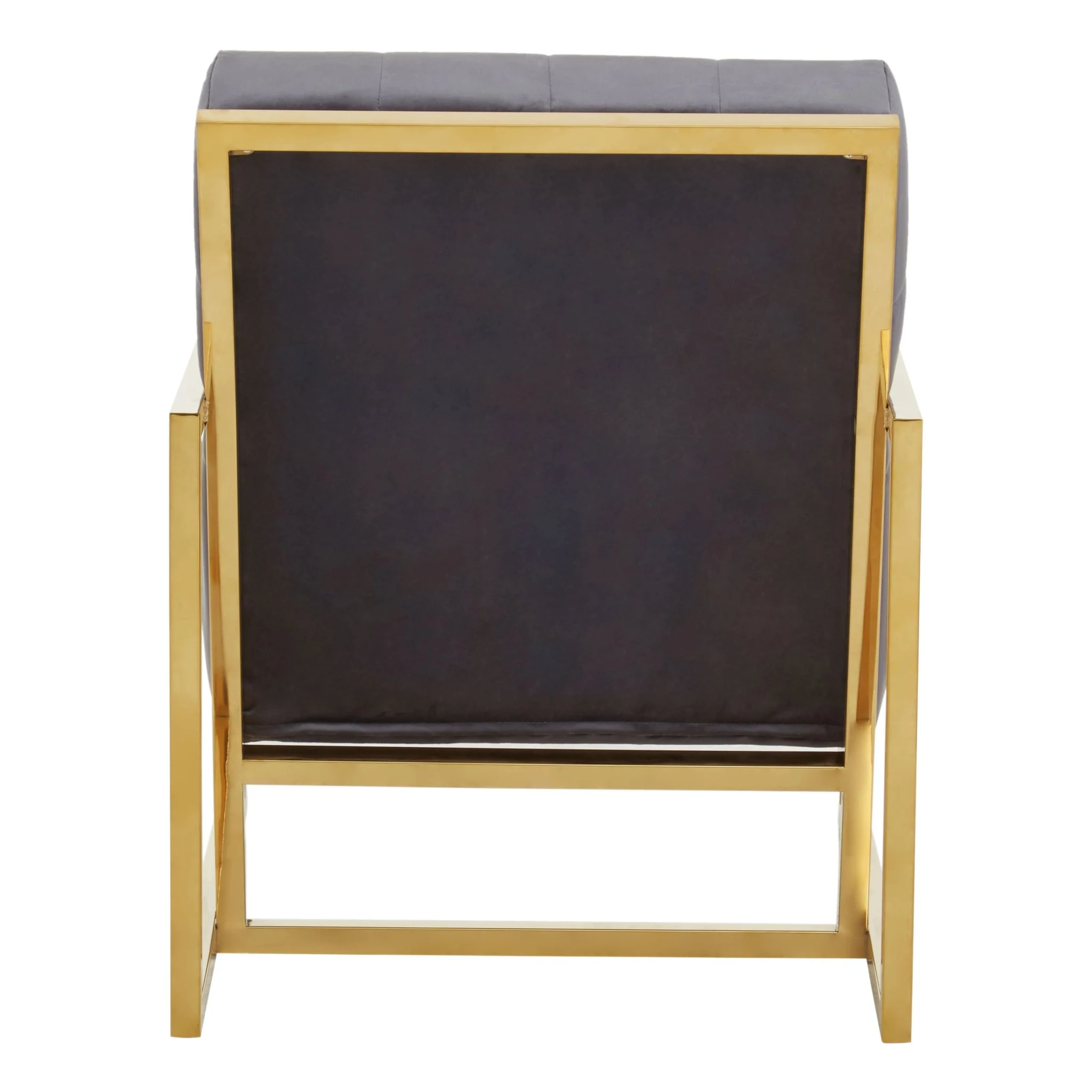Hana Grey Velvet Chair With Gold Frame - Seating, photo 2 of 8