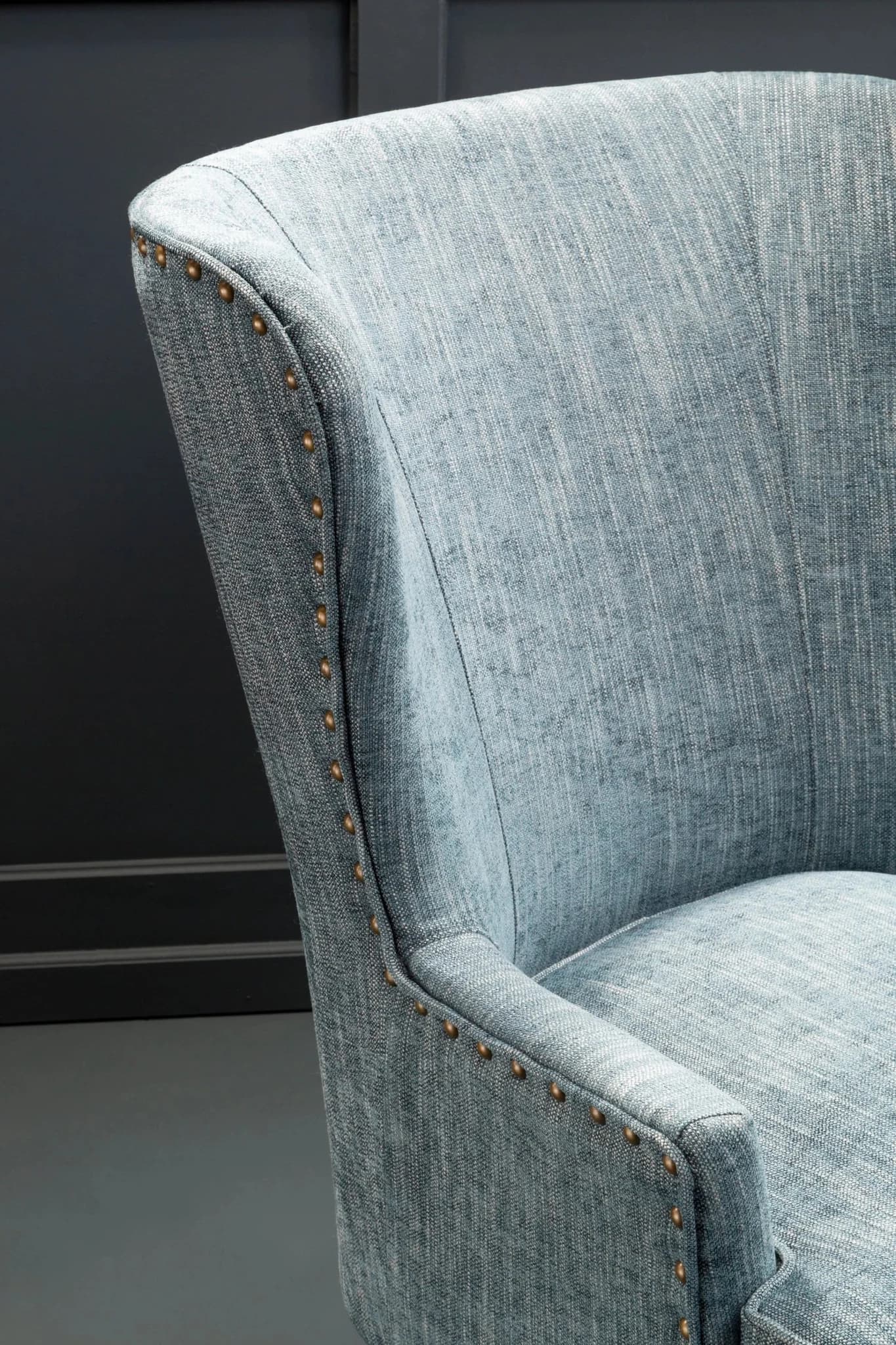 Welham Blue Wingback Lounge Chair - Seating, photo 4 of 8