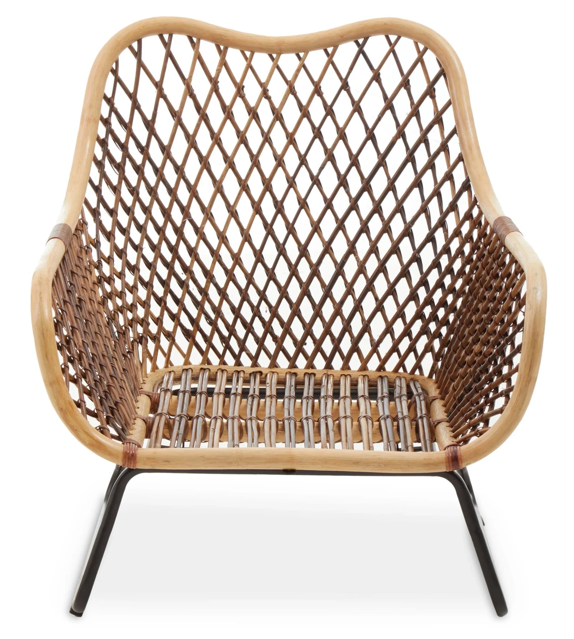 Manado Rattan and Black Metal Frame Chair - Seating, photo 2 of 2