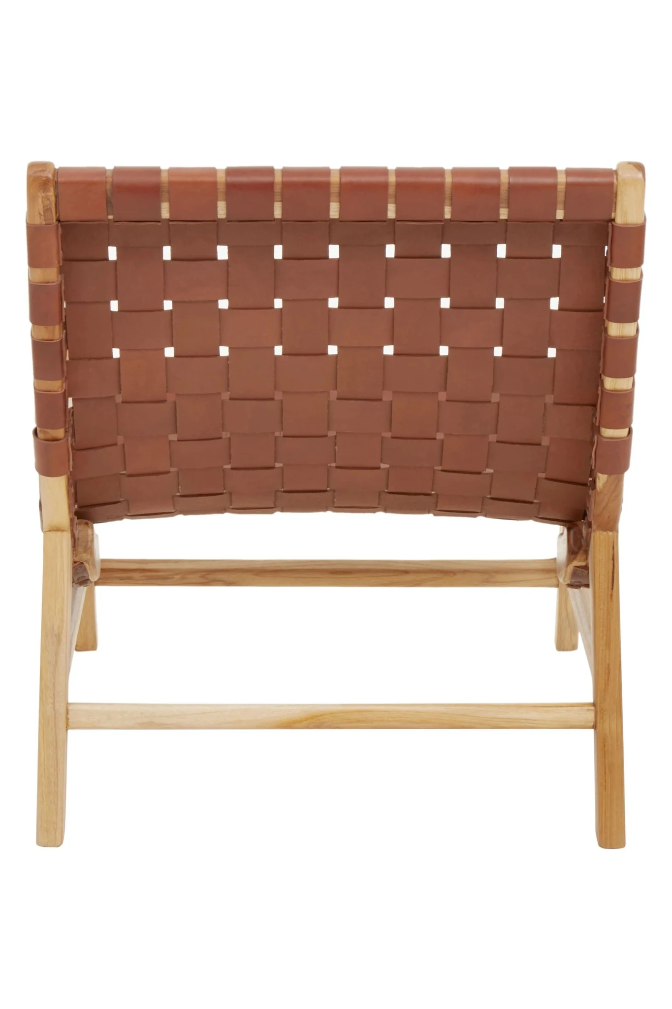 Kendari Brown Woven Leather Chair - Seating, photo 2 of 8