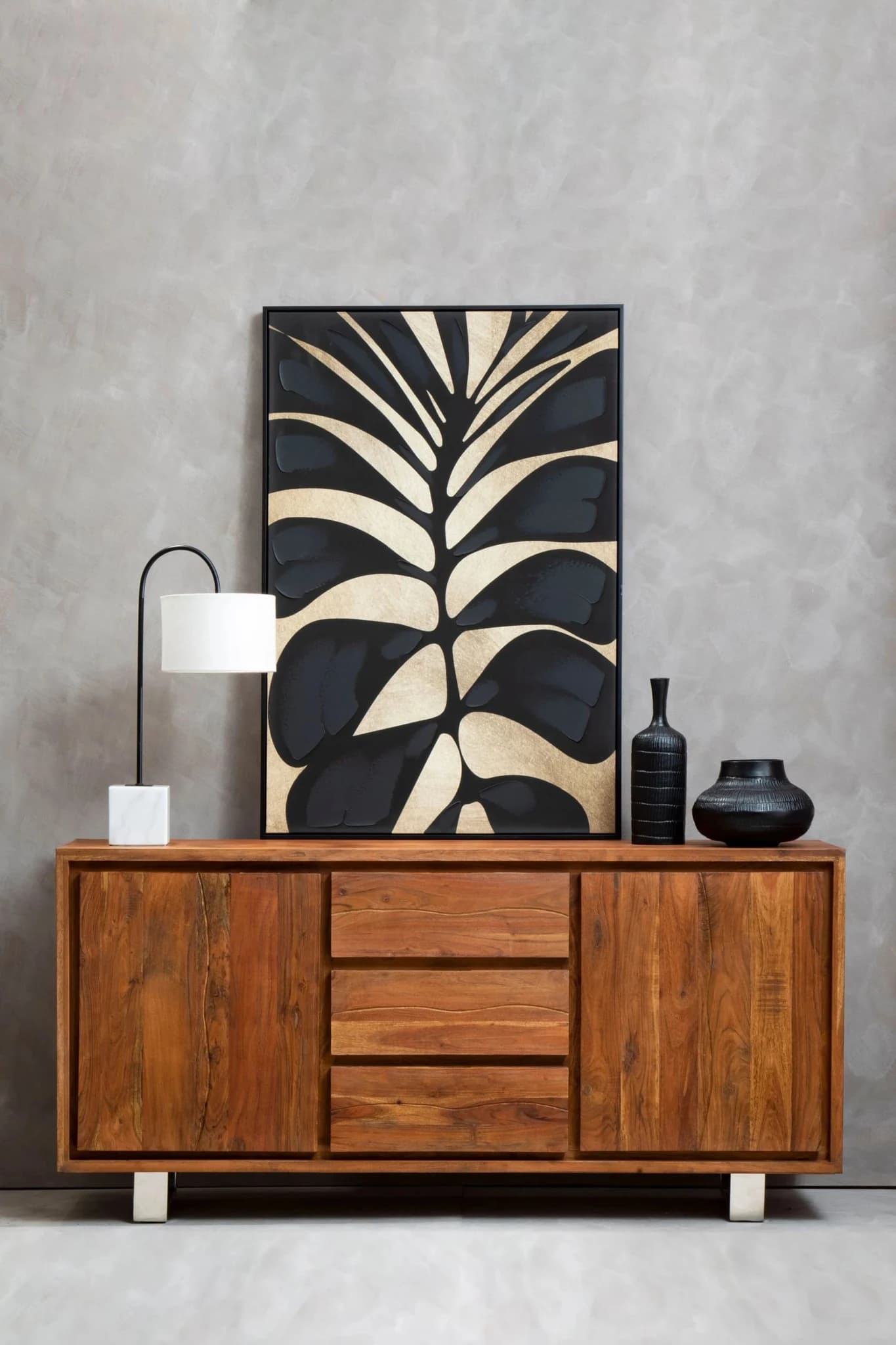 Simla Acacia Wood 2 Doors and 3 Drawers Sideboard - Bookcases & shelving, photo 4 of 8