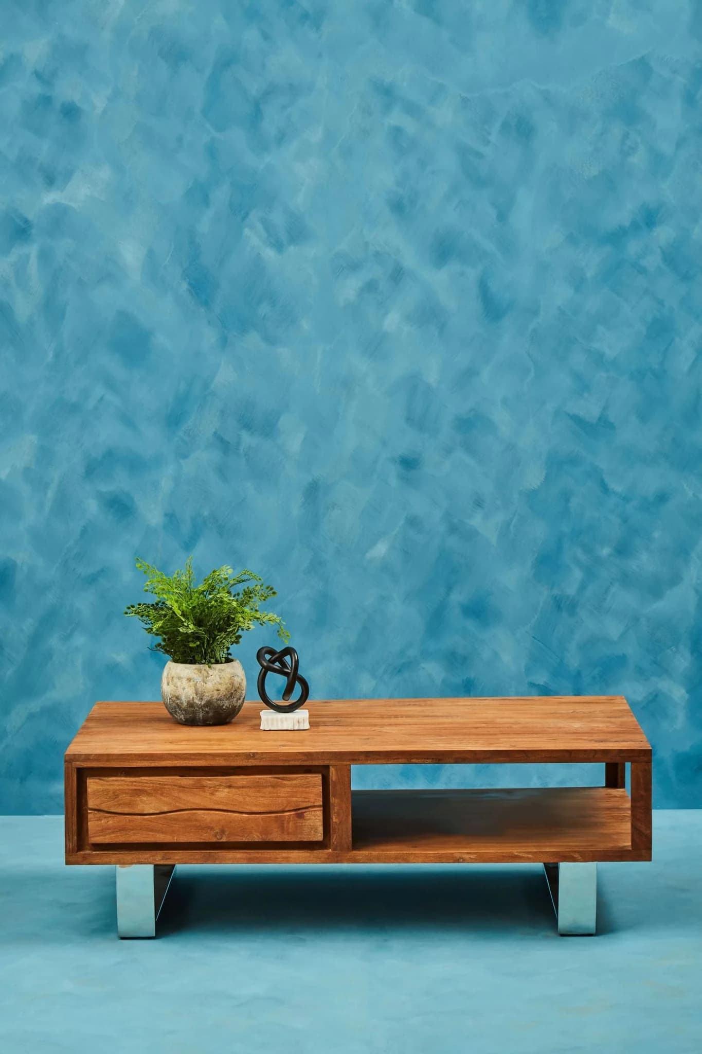 Simla Acacia Wood Coffee Table with Drawer - Tables, photo 5 of 8