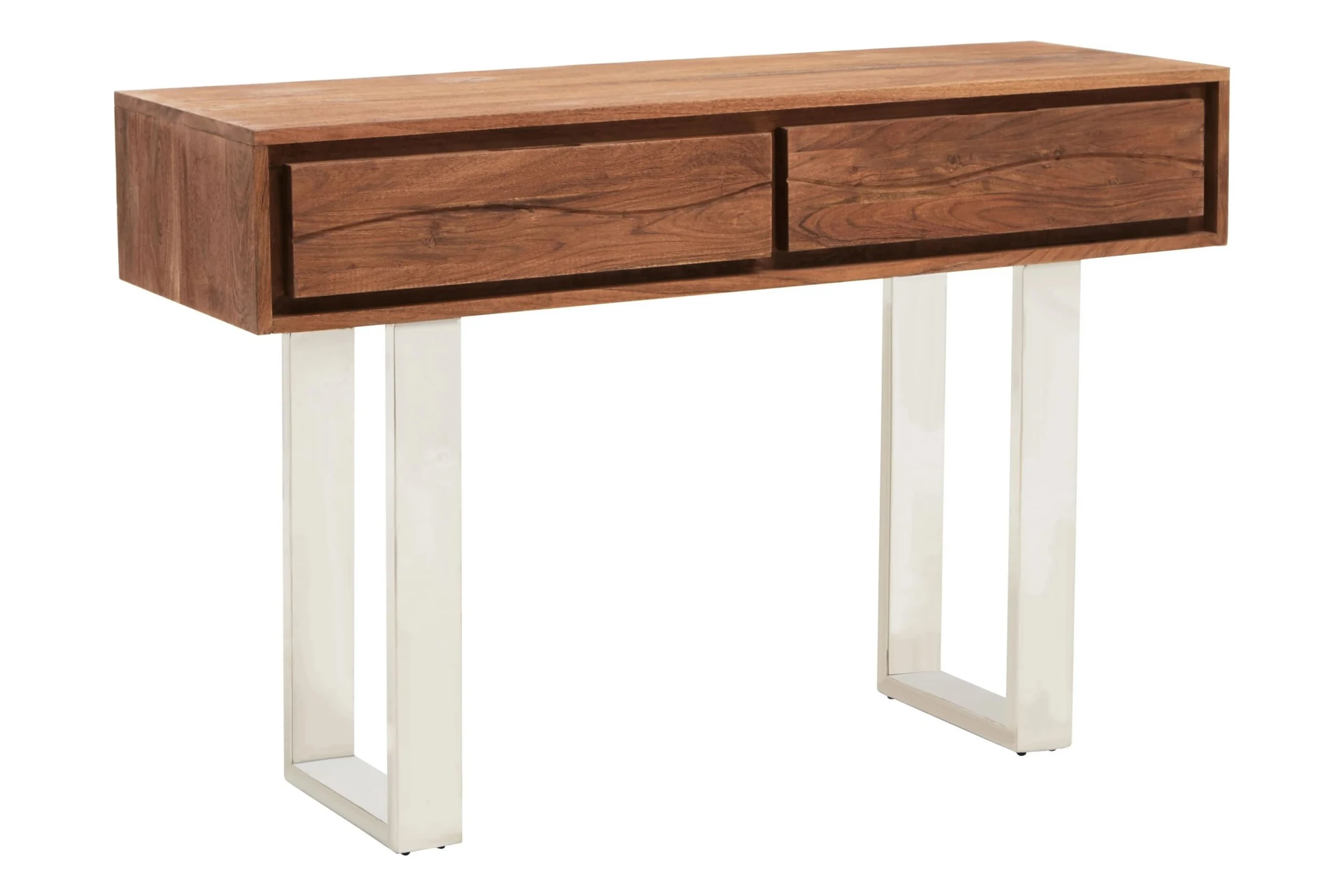 Simla Acacia Wood Two Drawer Console Table - Tables, photo 7 of 8