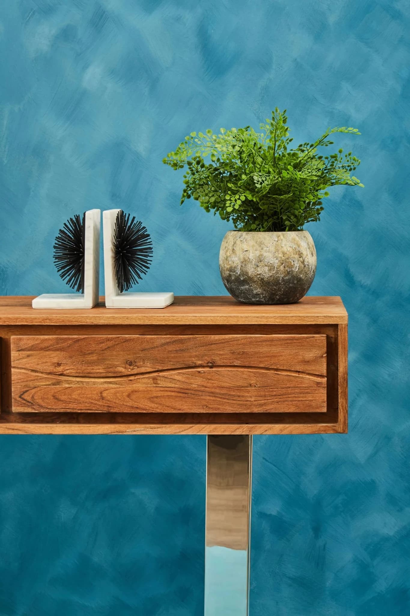 Simla Acacia Wood Two Drawer Console Table - Tables, photo 2 of 8