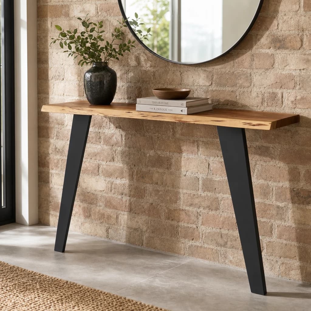 Surax Acacia Wood with Live Edge Console Table - Tables, photo 1 of 7