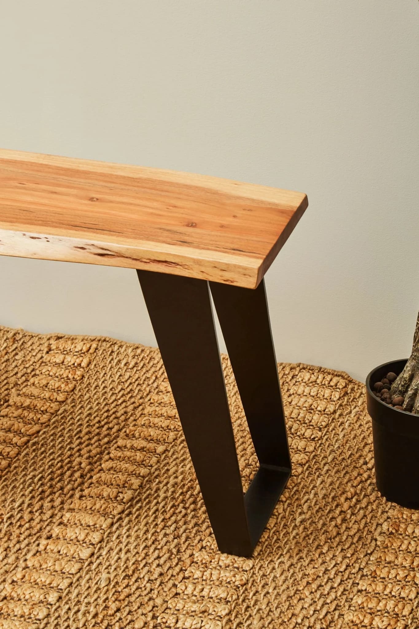 Surax Acacia Wood with Live Edge Bench - Seating, photo 2 of 8