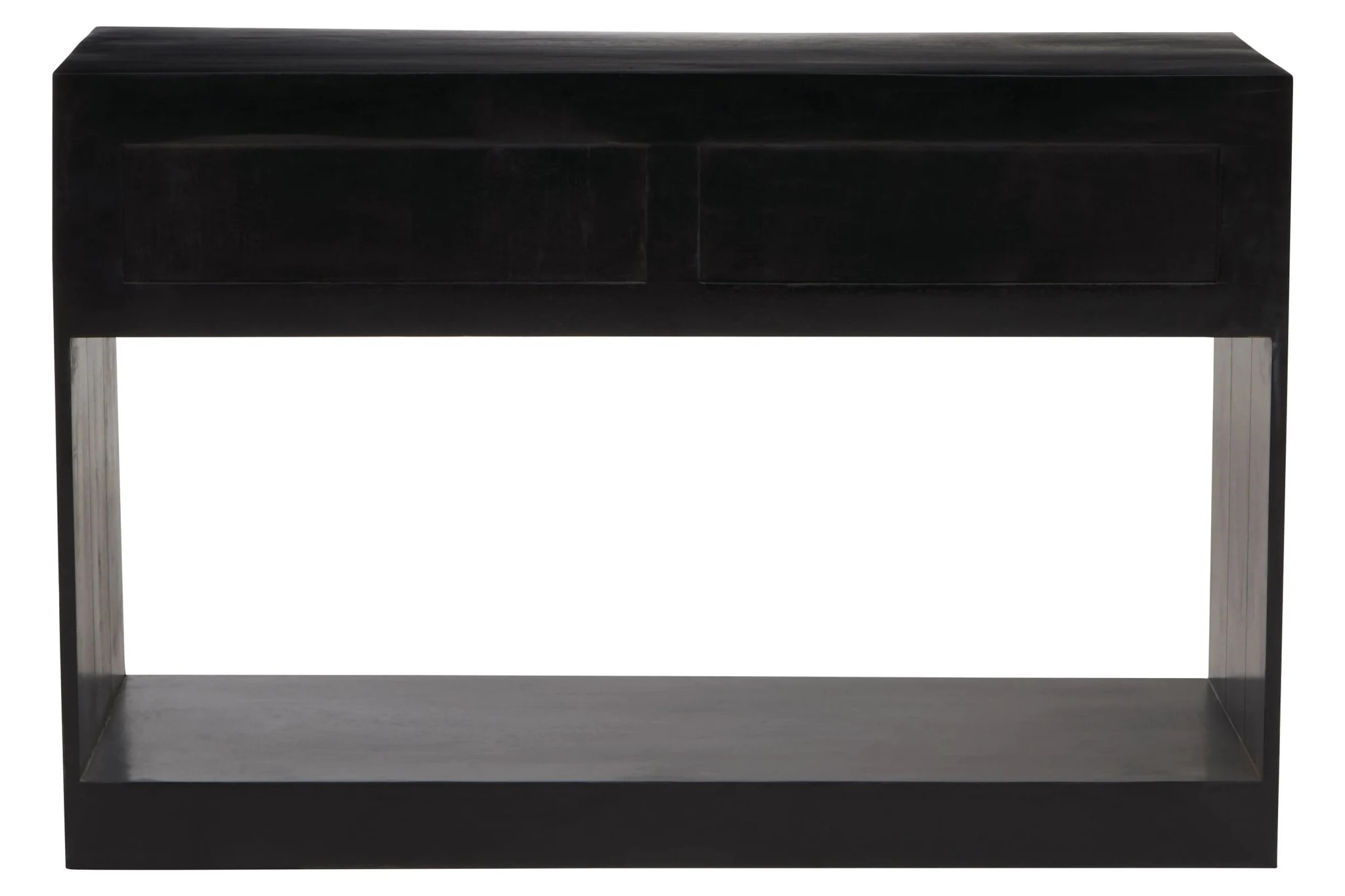 Sarter Two Drawer Black Mango Wood Console Table - Tables, photo 2 of 8
