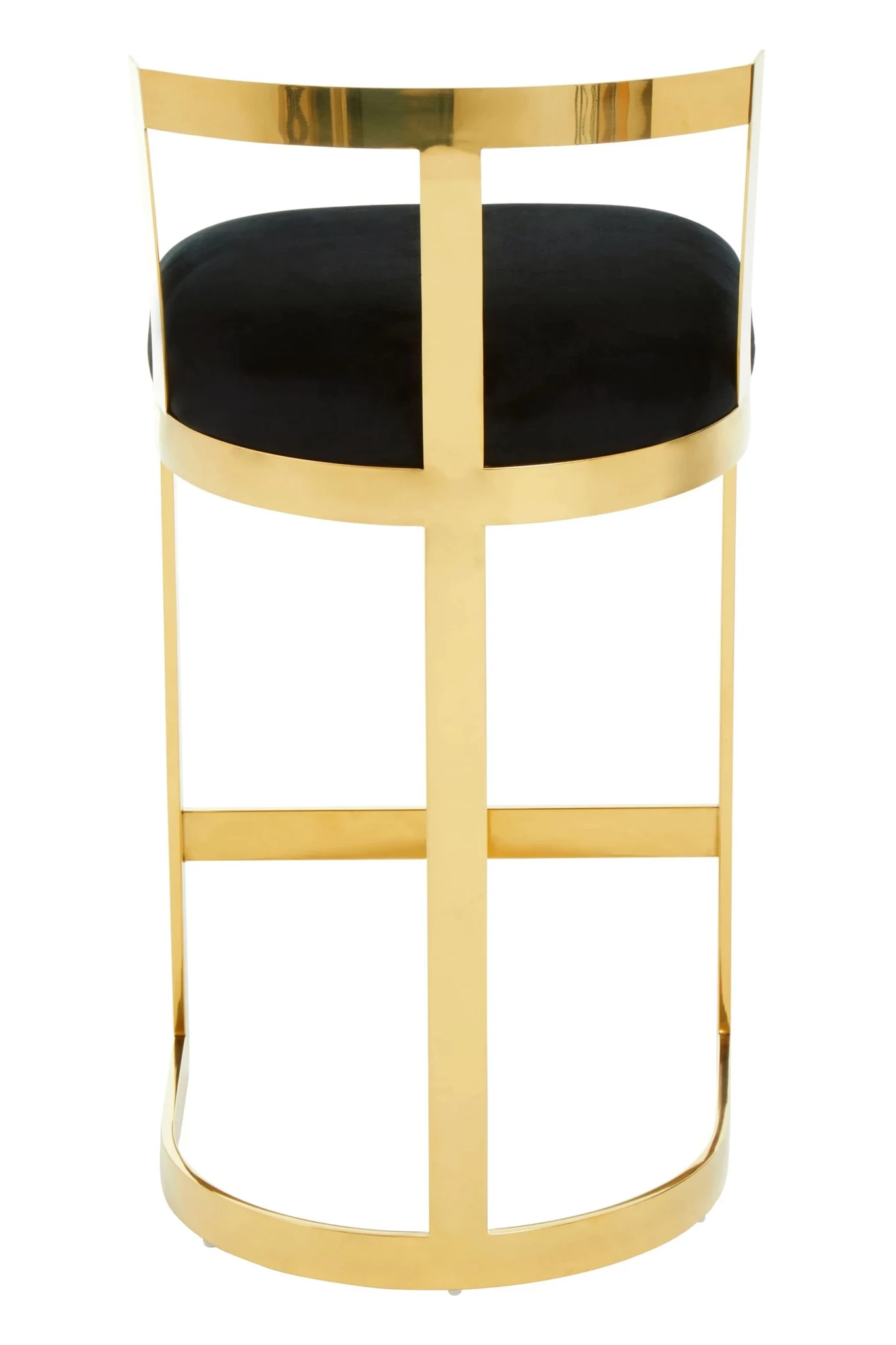 Azalea Black Velvet and Gold Bar Chair - Seating, photo 7 of 8
