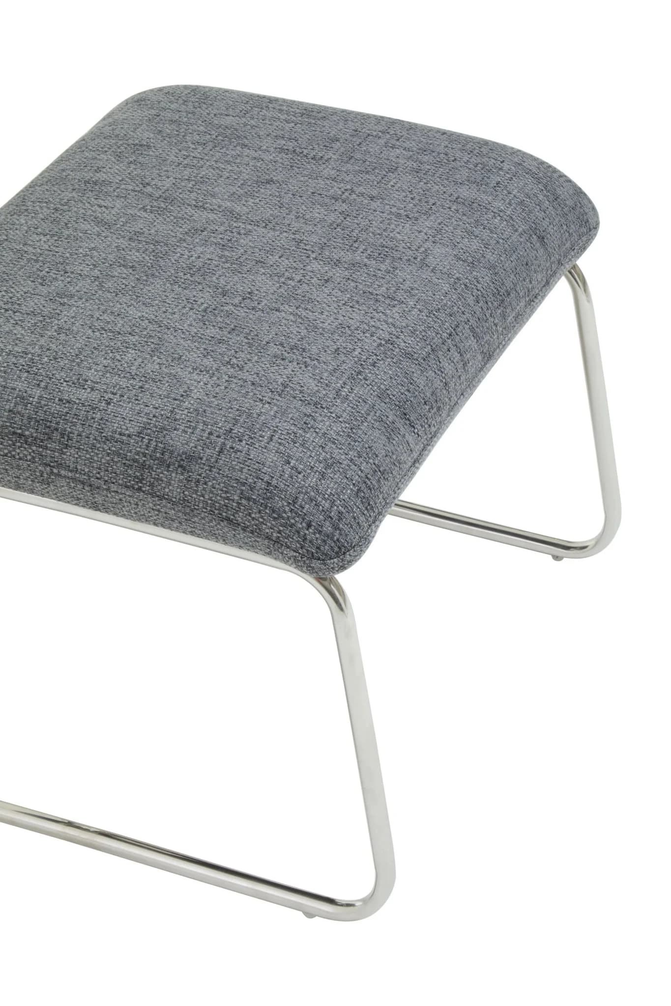 Azalea Grey Fabric Lounge Chair And Footstool Set - Seating, photo 7 of 8
