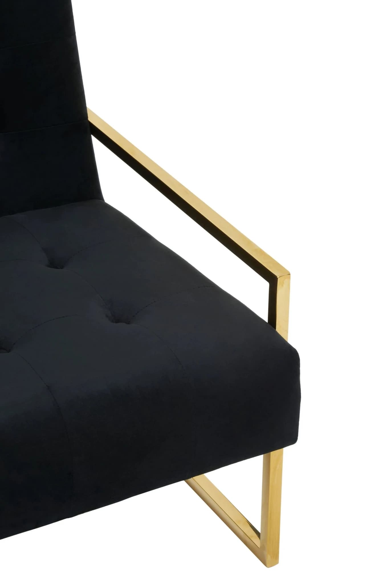 Azalea Black Velvet Two Seat Sofa - Seating, photo 8 of 8