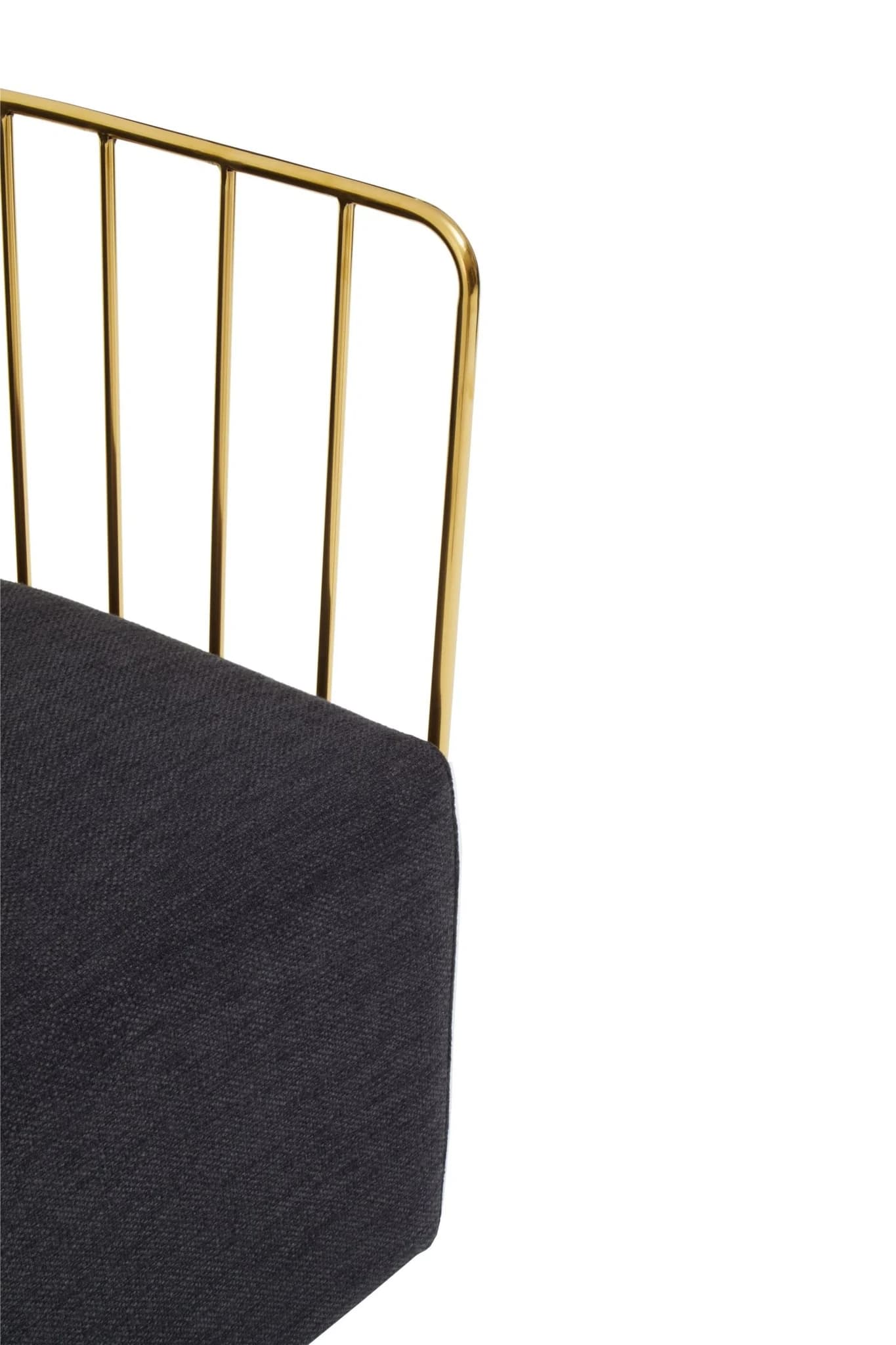 Azalea Black Fabric and Gold Frame Chair - Seating, photo 5 of 8
