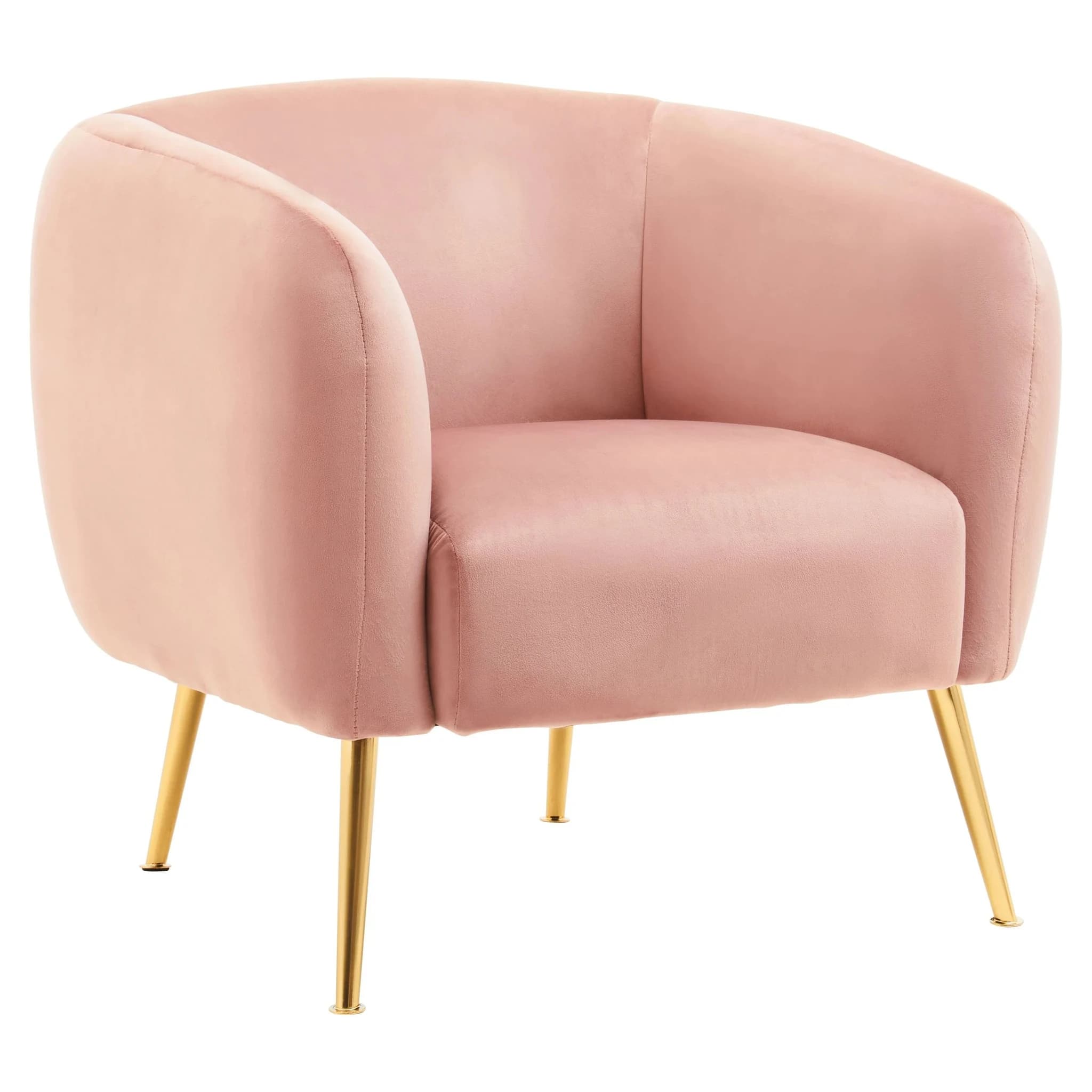 Yasmeen Pink Velvet Armchair - Seating, photo 5 of 8