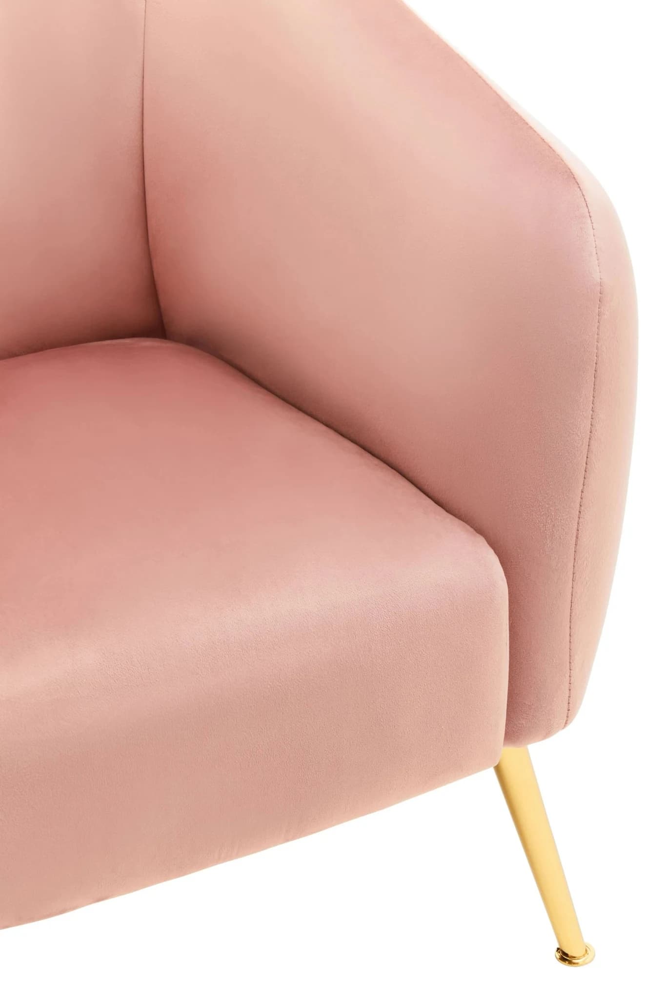 Yasmeen Pink Velvet Armchair - Seating, photo 7 of 8