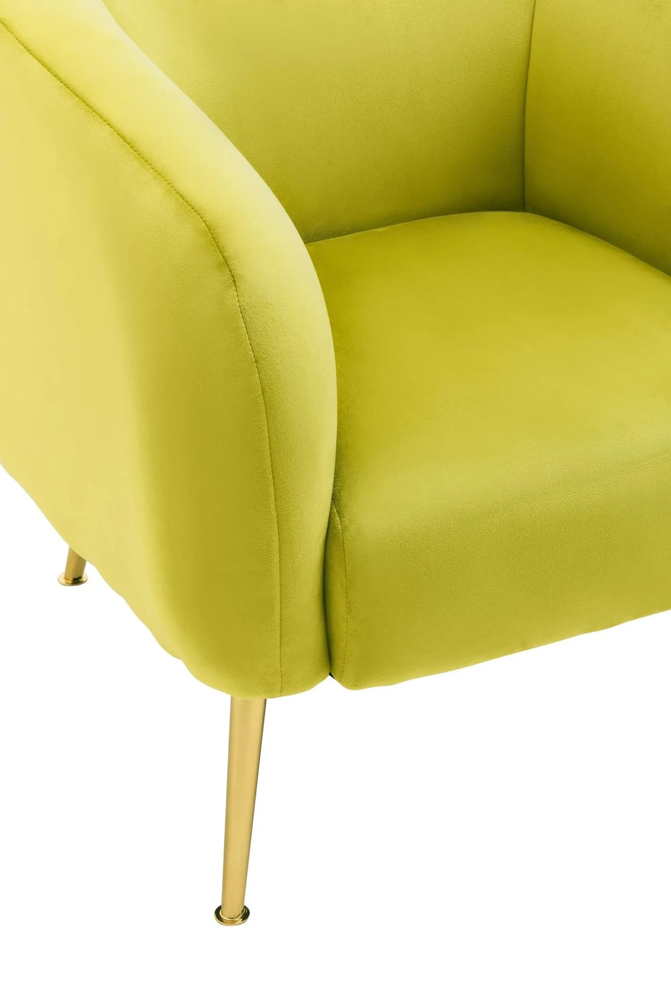 Yasmeen Olive Velvet Armchair - Seating, photo 7 of 8