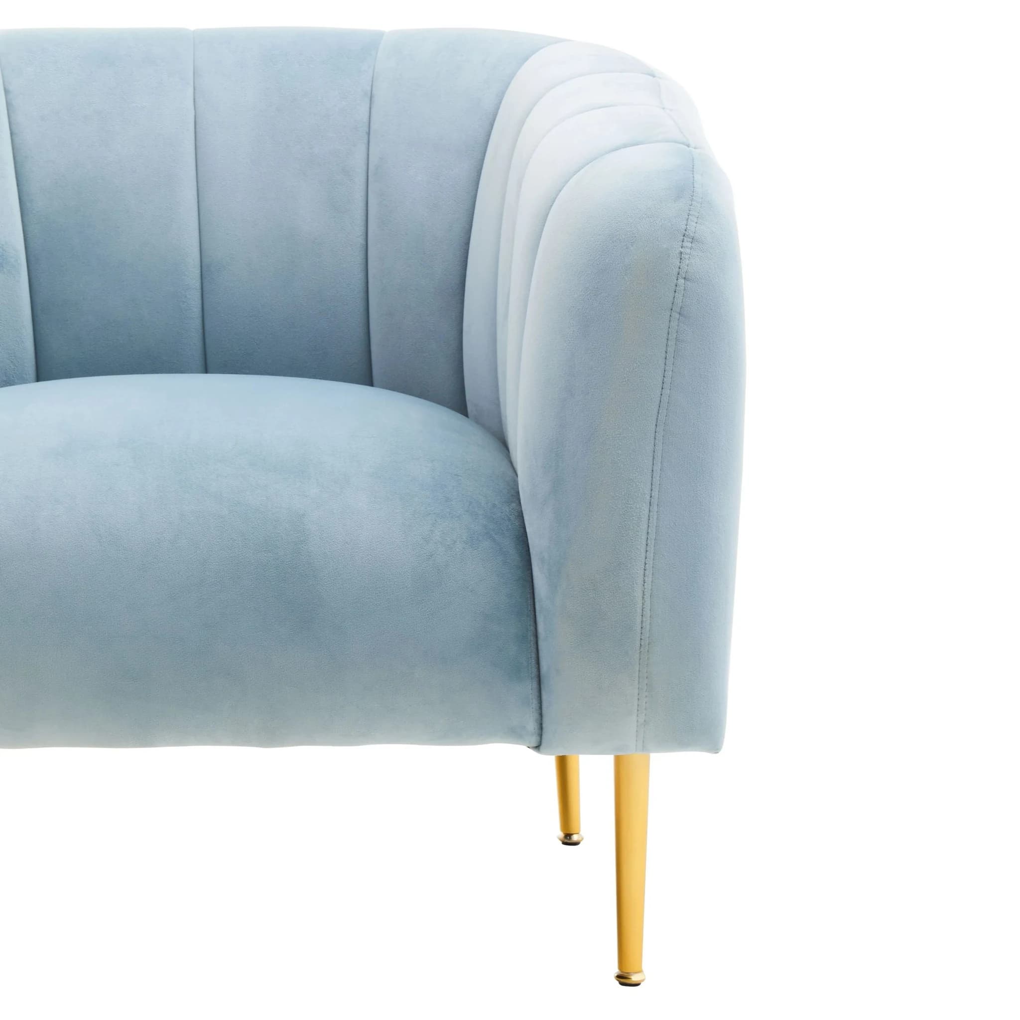 Yasmeen Blue Velvet Armchair - Seating, photo 8 of 8