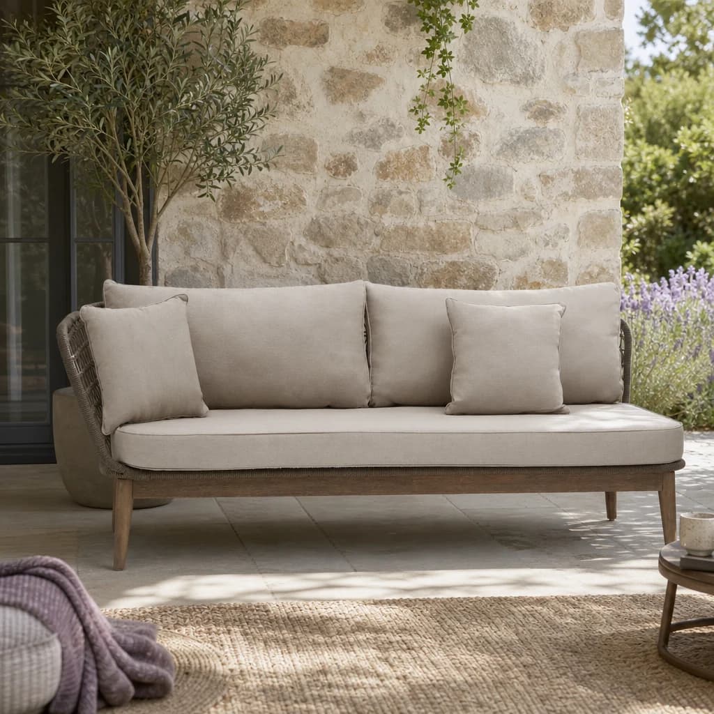 Opus Woven Rope Chaise Longue with Cushions - Seating, photo 1 of 8