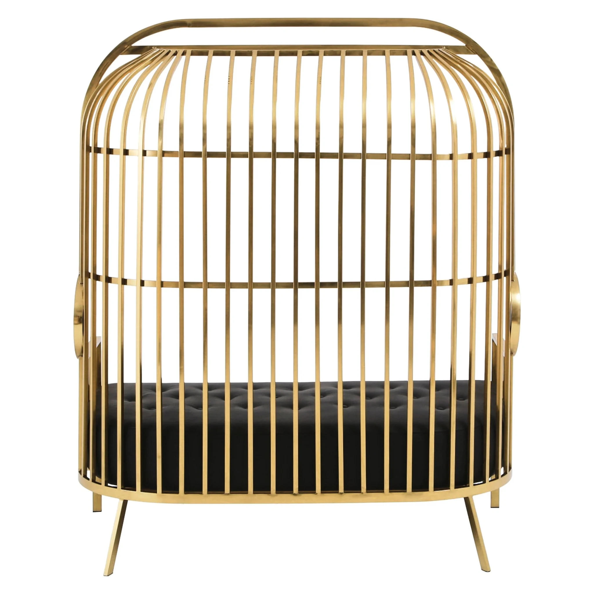Eliza Gold Dome Cage Two Seat Sofa - Seating, photo 5 of 8