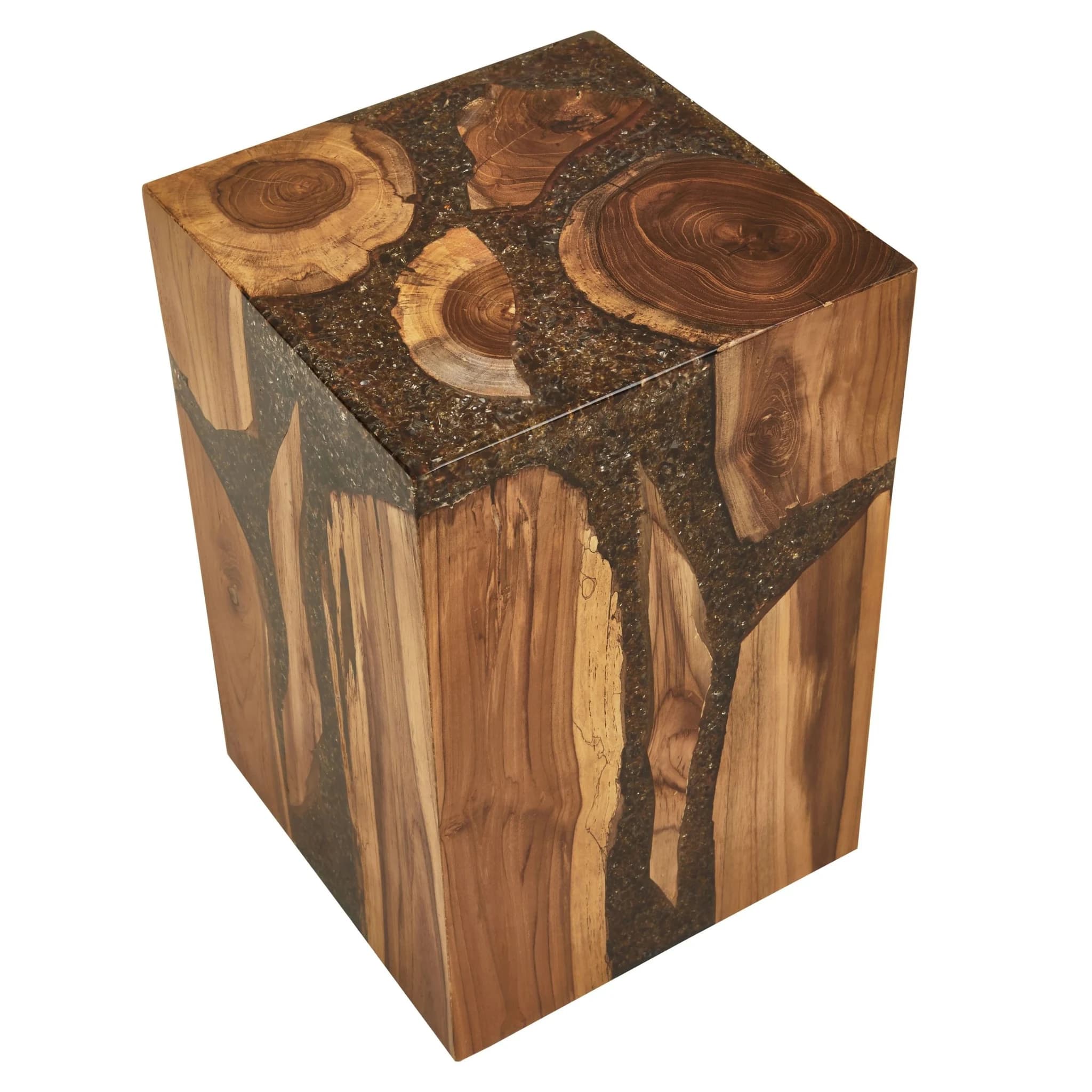 Sakra Resin and Teak Wood Side Table and Stool - Seating, photo 3 of 7
