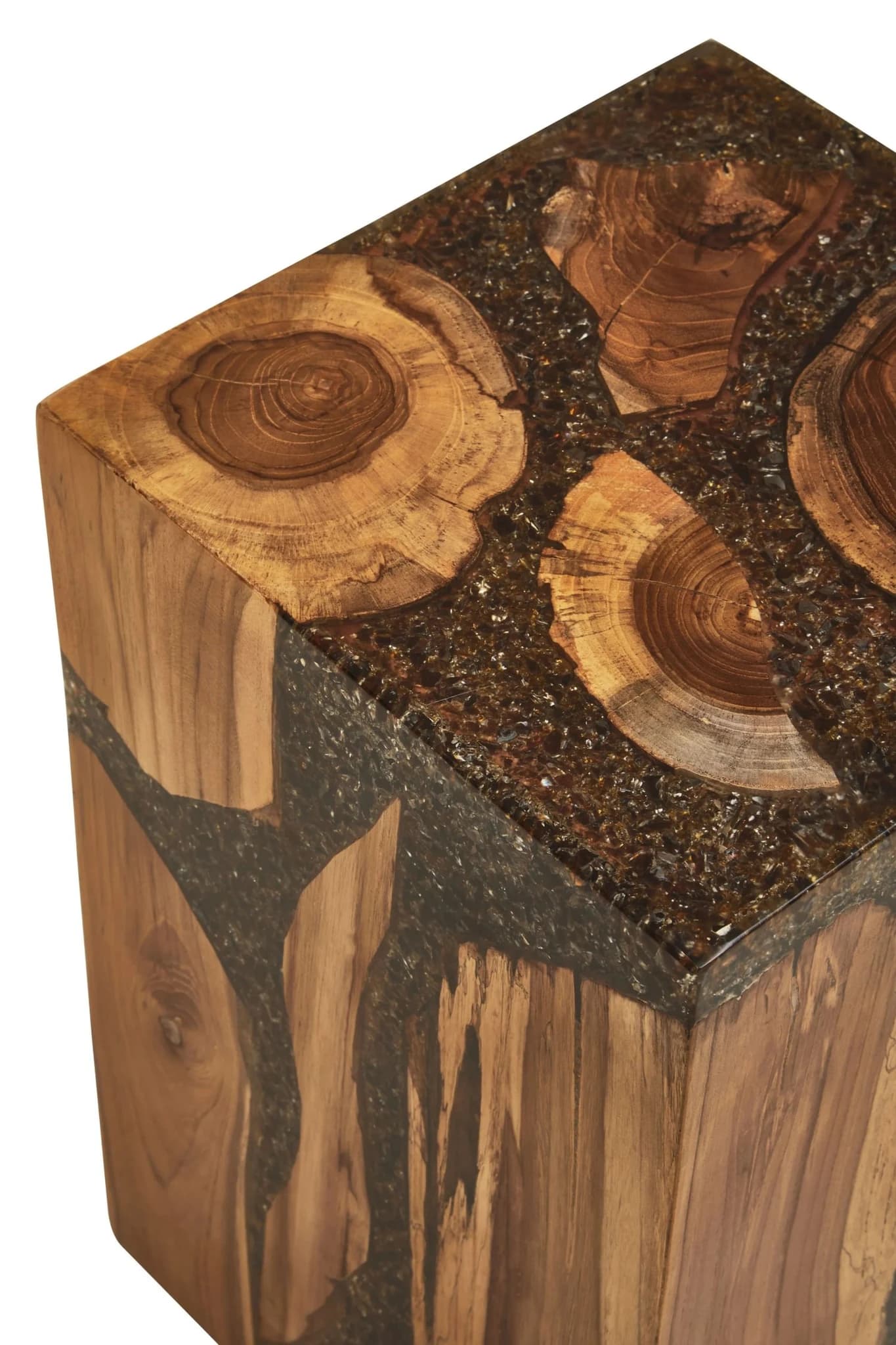 Sakra Resin and Teak Wood Side Table and Stool - Seating, photo 7 of 7