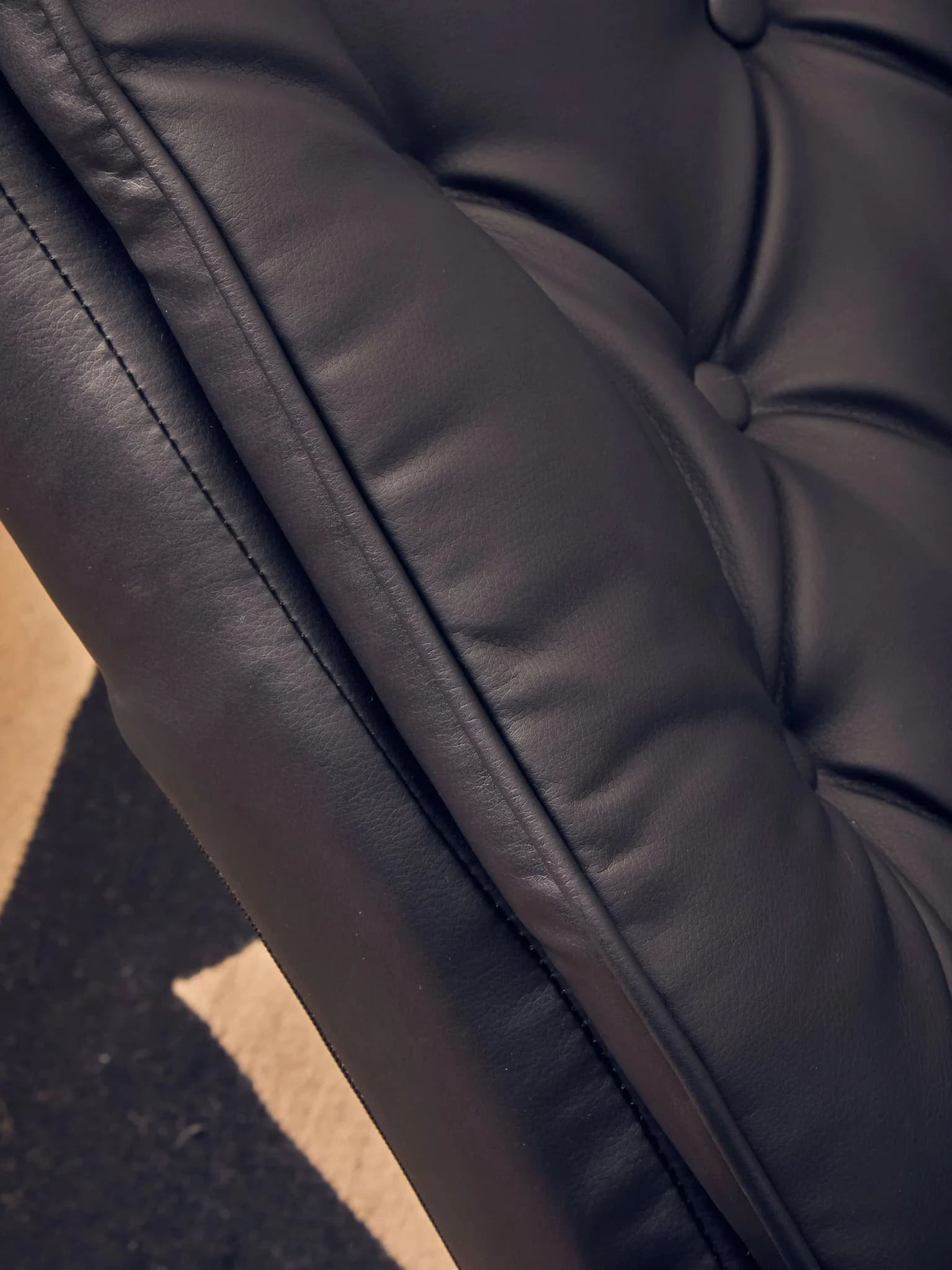 Warrington Black Leather Effect Recliner And Footstool - Seating, photo 5 of 7