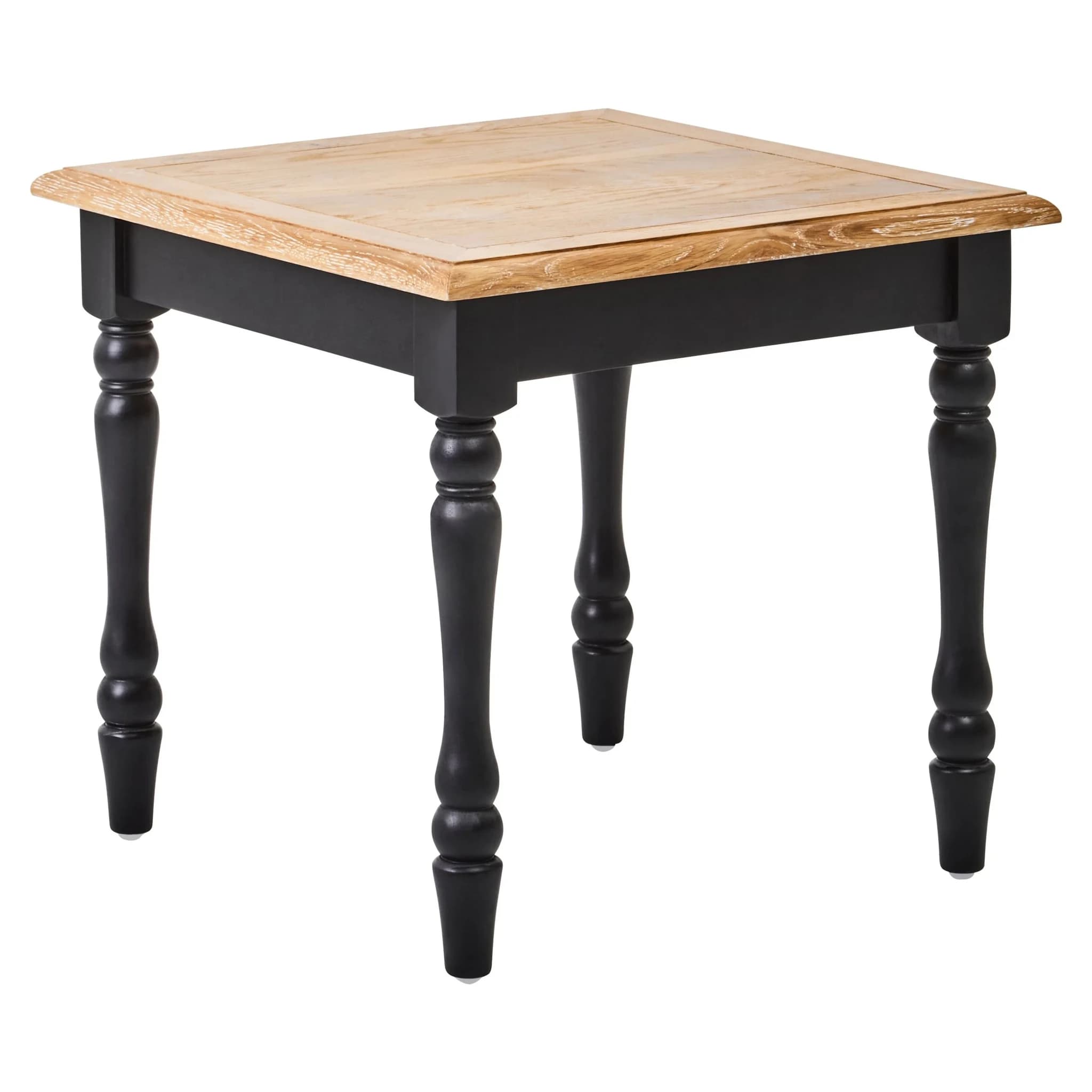 Kensington Townhouse Grey Wash and Antique Black Square Side Table - Tables, photo 6 of 8