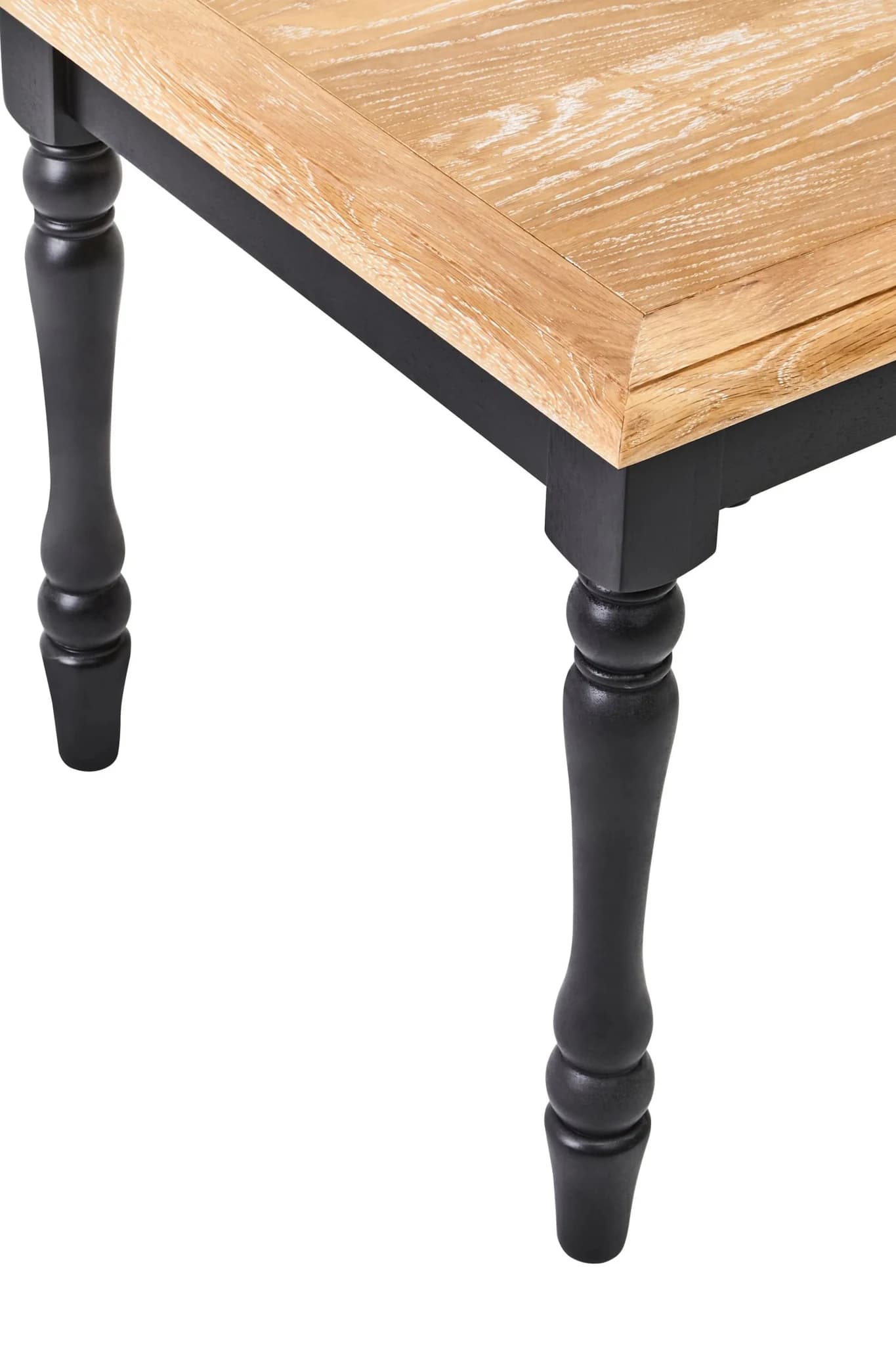 Kensington Townhouse Grey Wash and Antique Black Square Side Table - Tables, photo 7 of 8