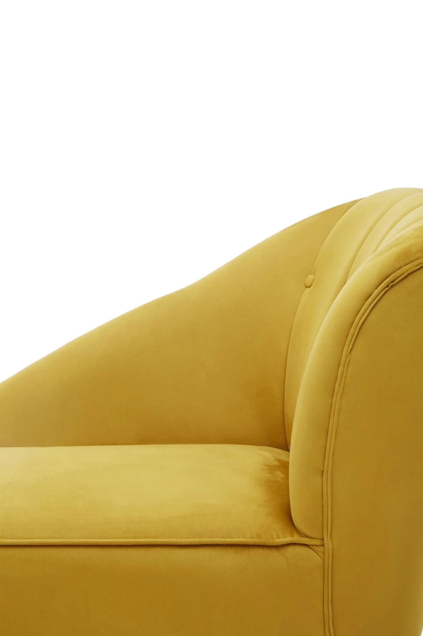 Yvette Mustard Velvet Right Hand Chaise Longue - Seating, photo 8 of 8