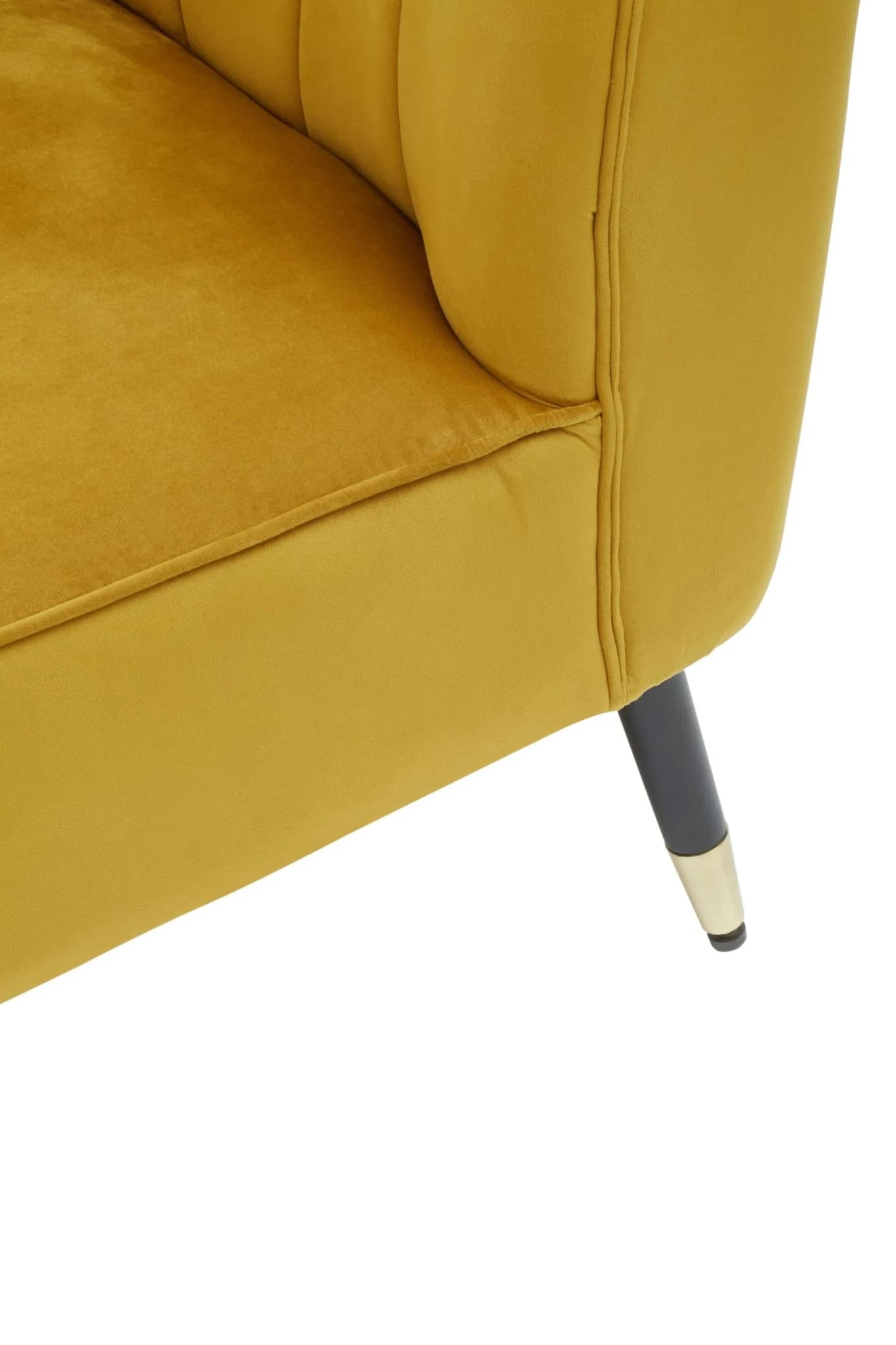 Yvette Mustard Velvet Right Hand Chaise Longue - Seating, photo 7 of 8