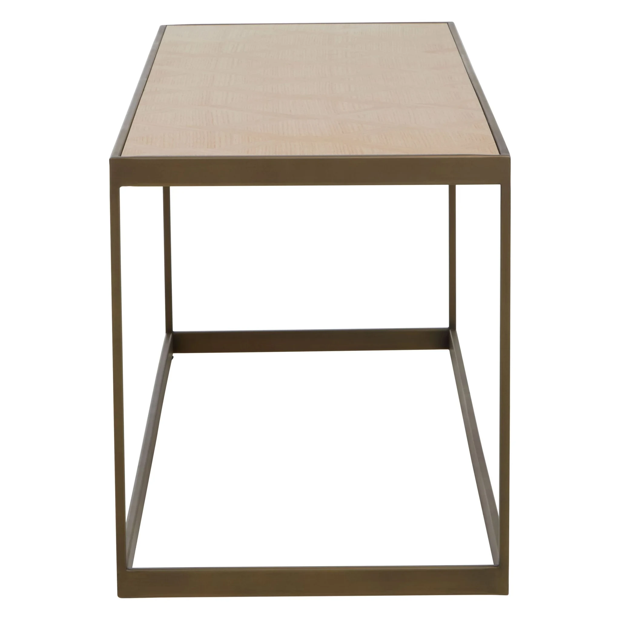 Grenoble Oak Veneer and Brushed Brass Coffee Table - Tables, photo 2 of 7