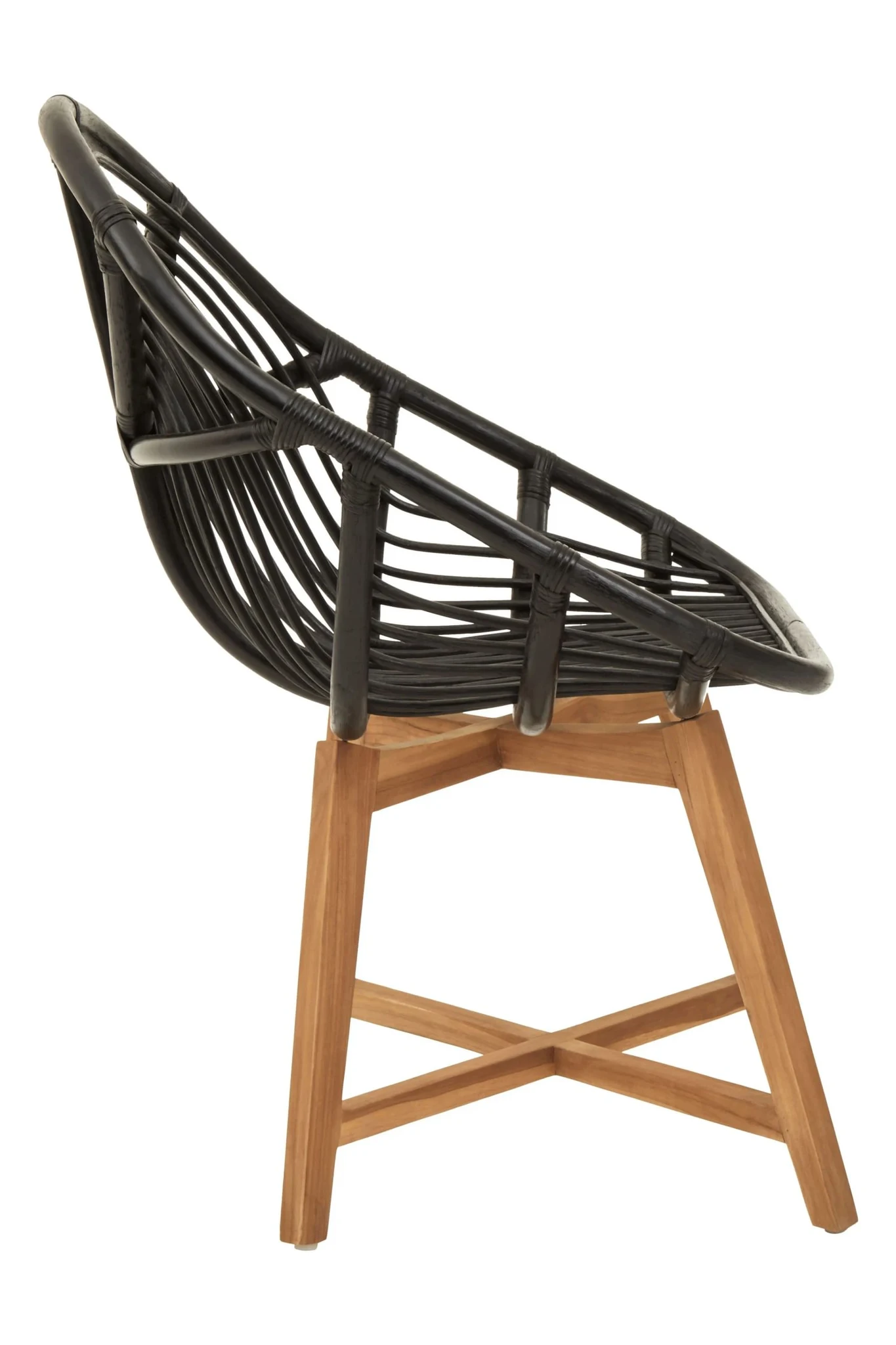Manado Black Natural Rattan And Teak Chair - Seating, photo 3 of 8