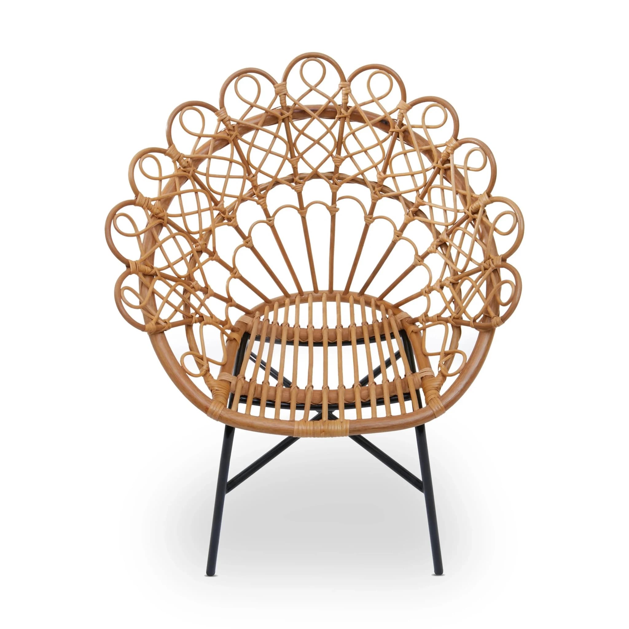 Java Natural Rattan Peacock Accent Chair - Seating, photo 4 of 8