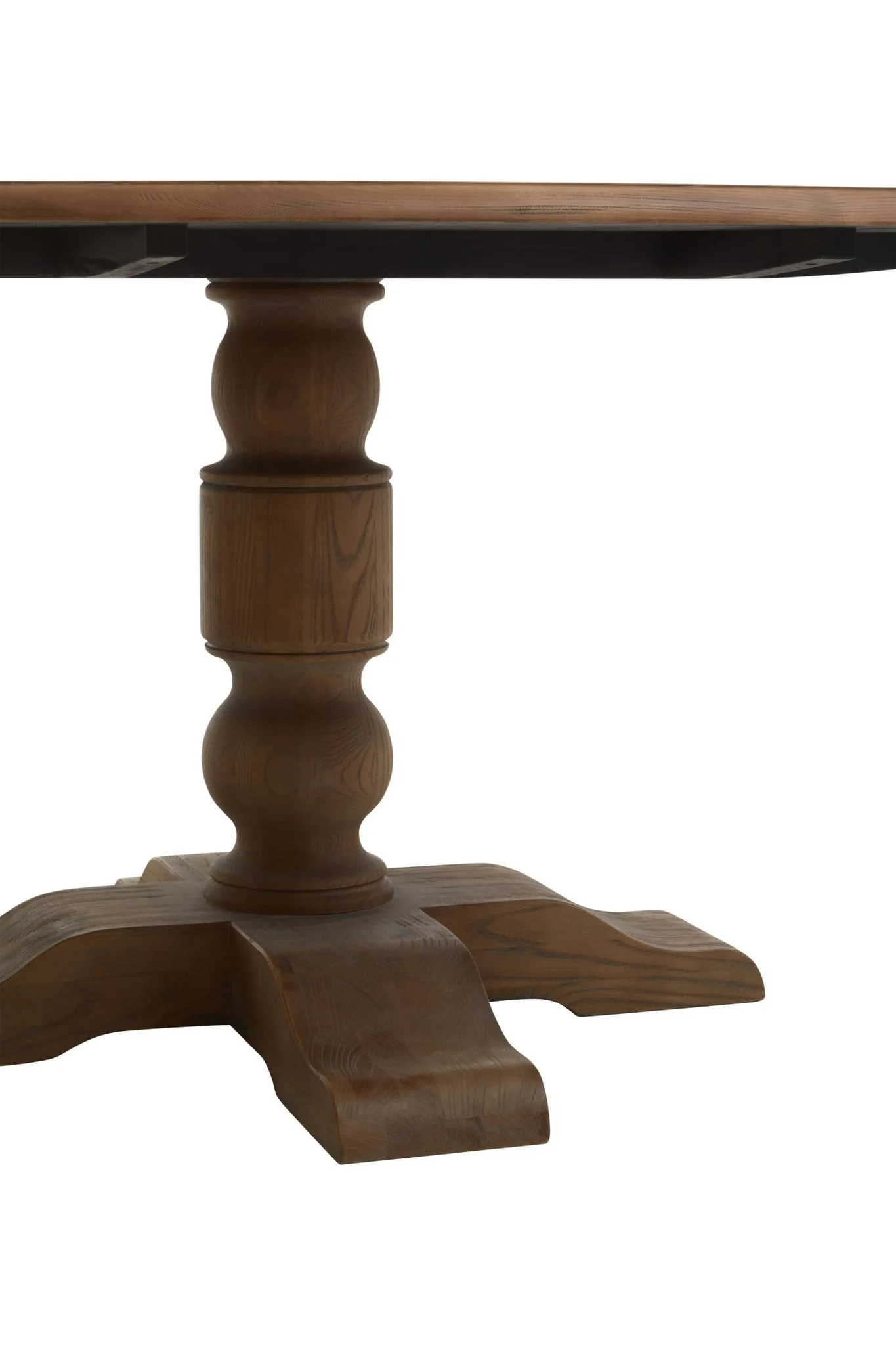 Parkside Dark Oak Wood Round Dining Table - Tables, photo 6 of 6