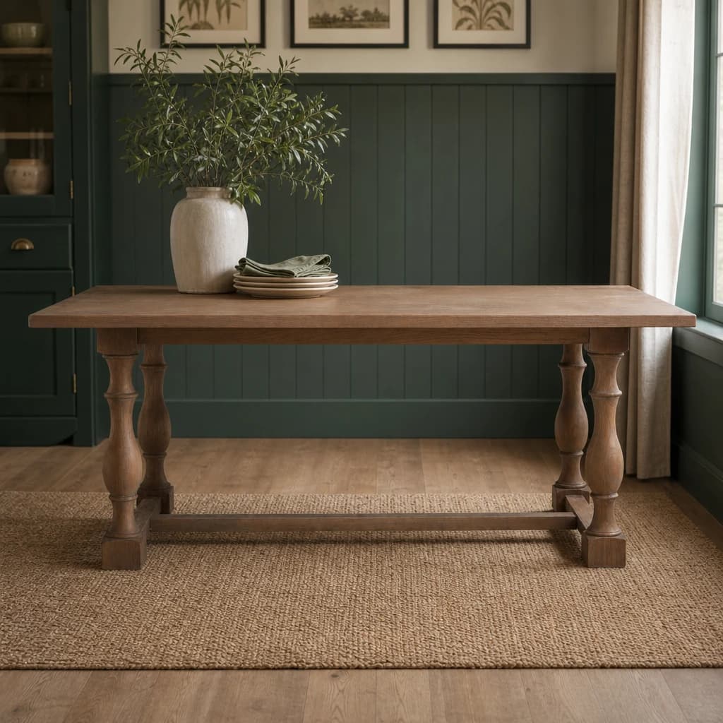 Parkside Oak Wood Rectangular Dining Table - Tables, photo 1 of 7