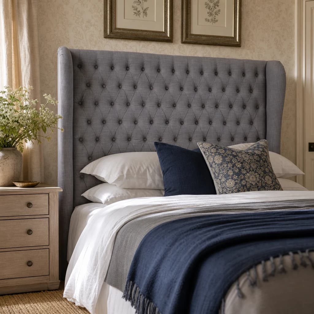 Parkside Grey Kingsize Headboard - Furniture, photo 1 of 8