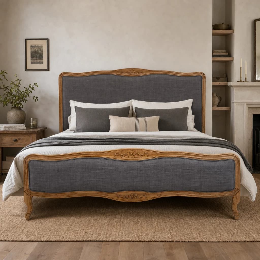 Parkside Grey Fabric Super Kingsize Bed - Furniture, photo 1 of 8