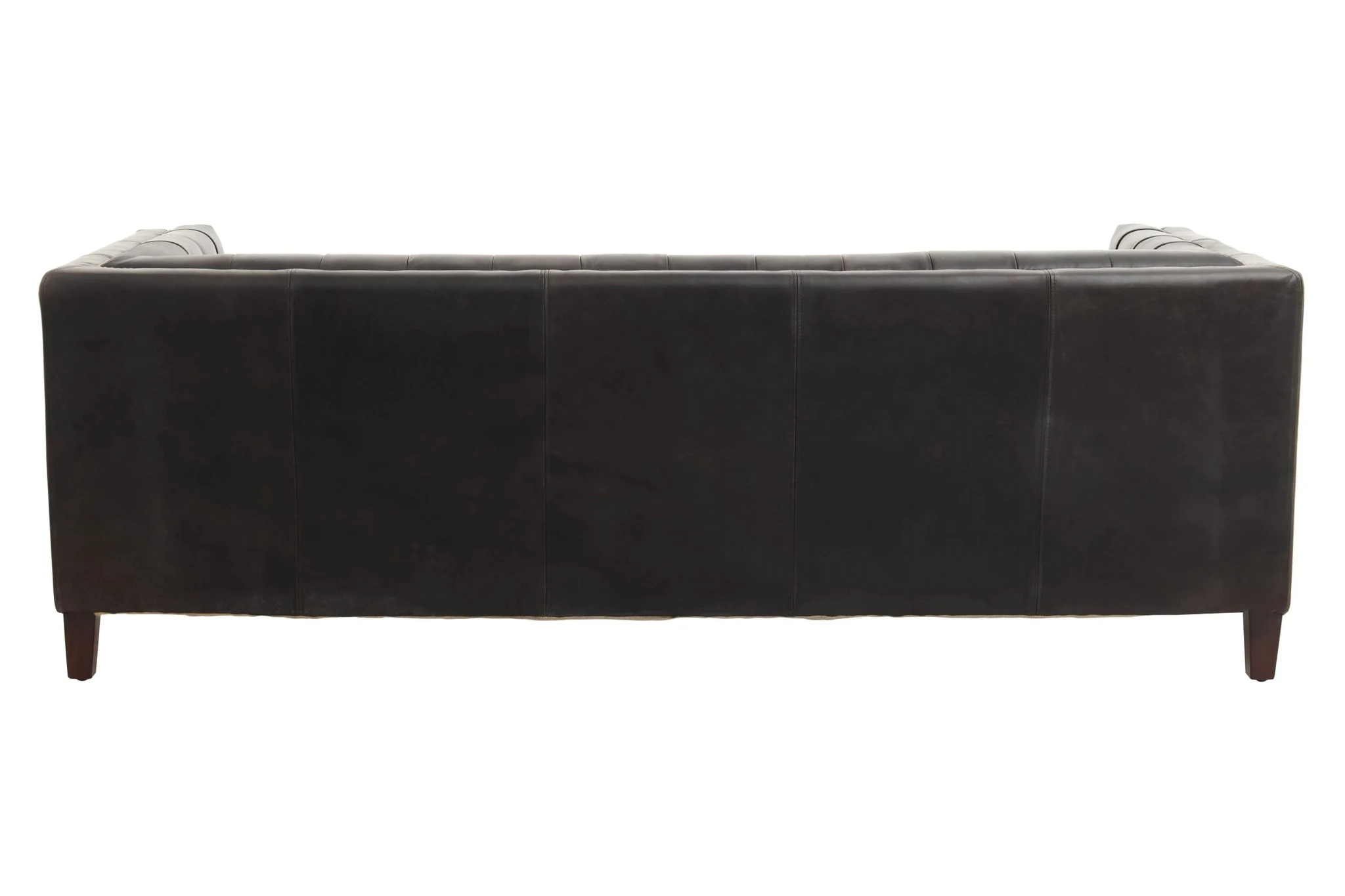 King Black Leather Three Seat Modern Chesterfield Sofa - Seating, photo 6 of 8