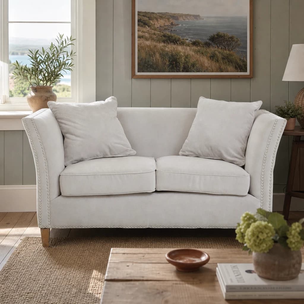 Sutton Two Seat Grey Fabric Sofa - Seating, photo 1 of 7