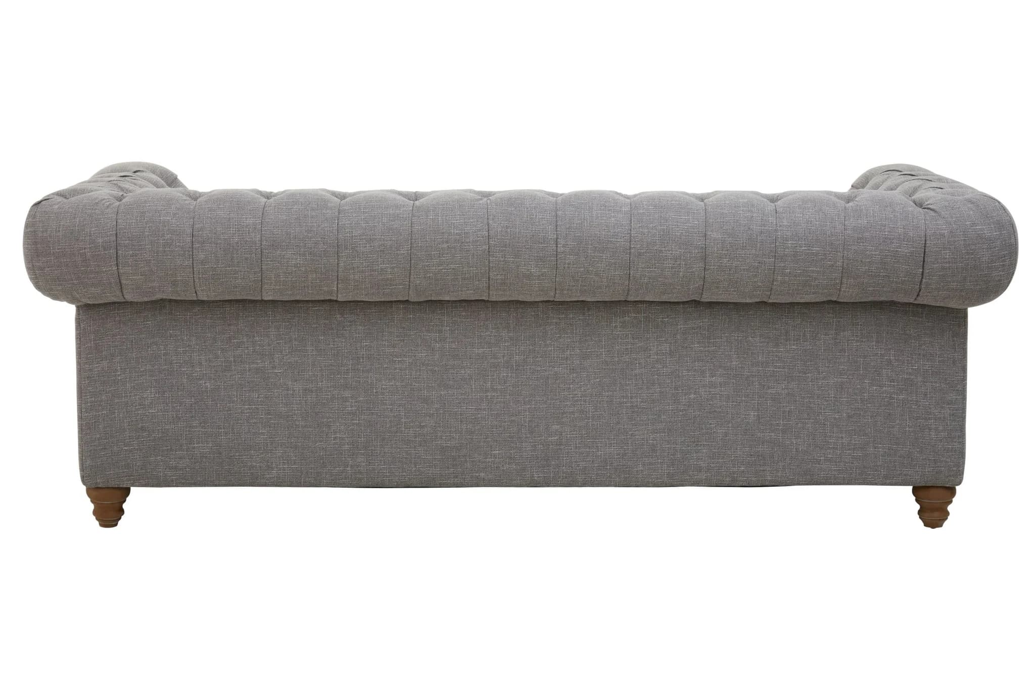 Stella Grey Linen 3 Seater Chesterfield Sofa - Seating, photo 2 of 8