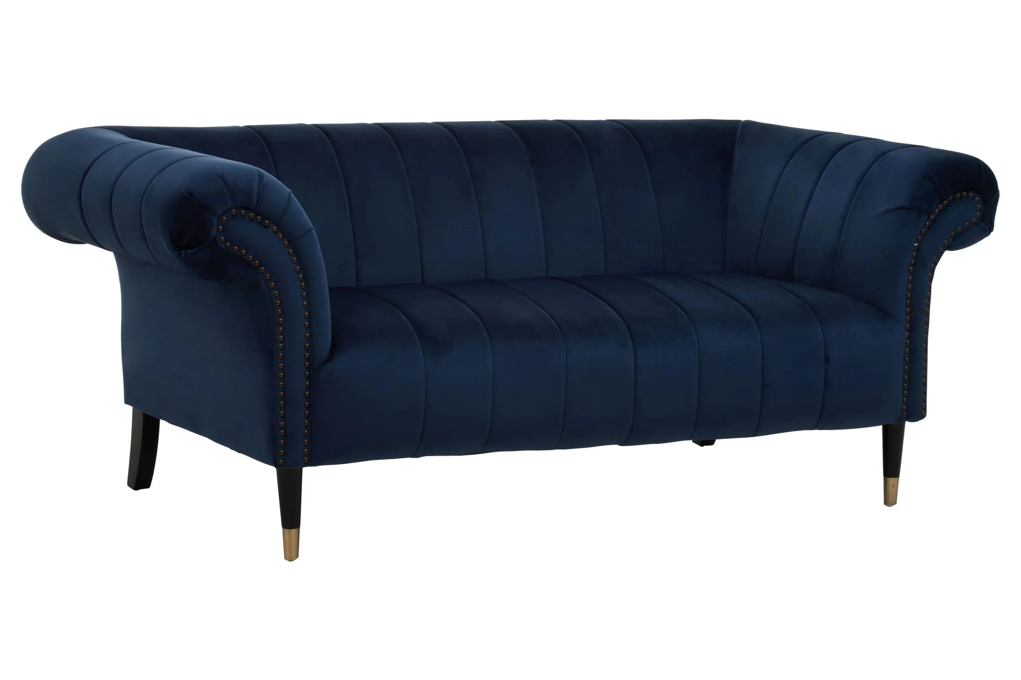 Siena Two Seat Midnight Blue Velvet Sofa - Seating, photo 4 of 8