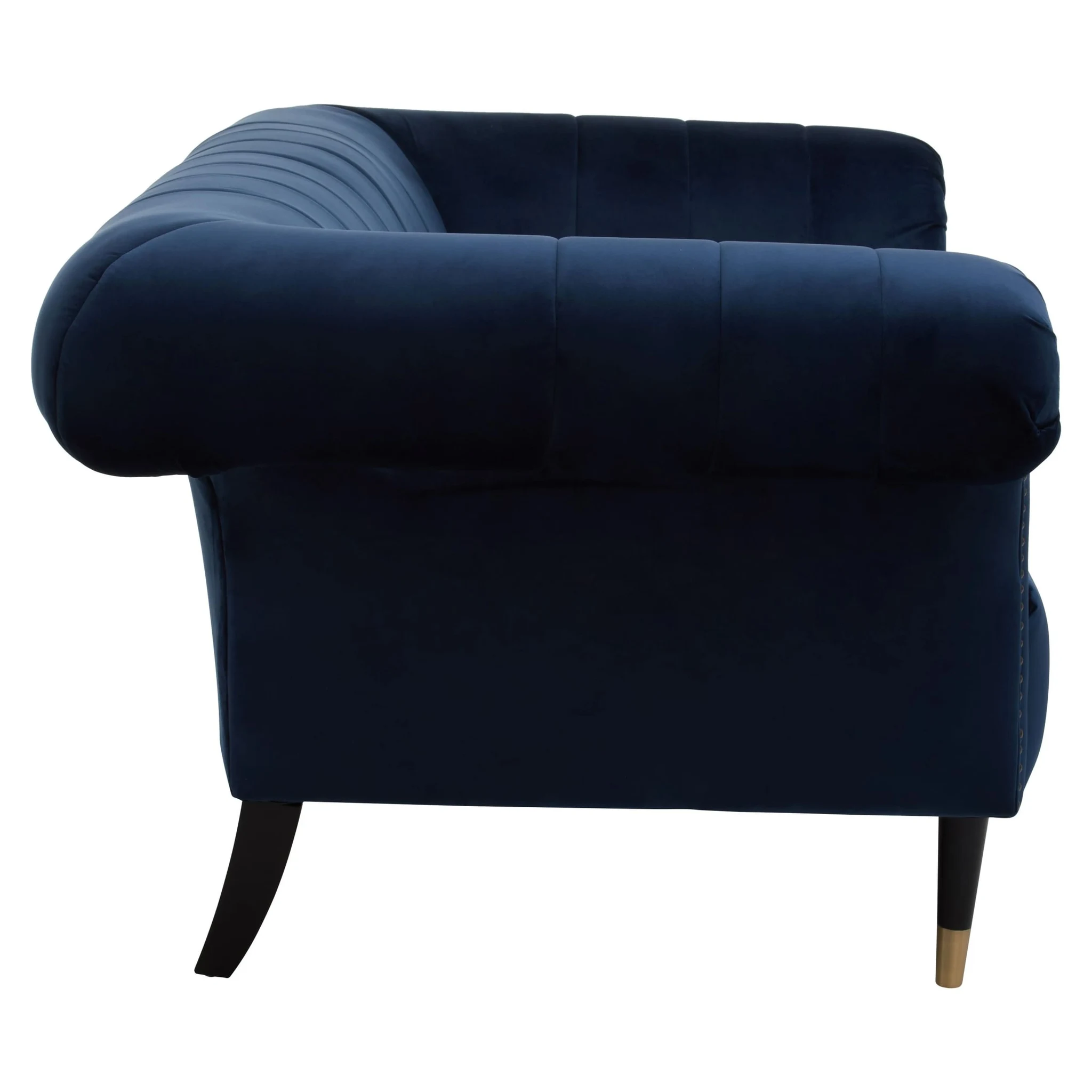 Siena Two Seat Midnight Blue Velvet Sofa - Seating, photo 3 of 8