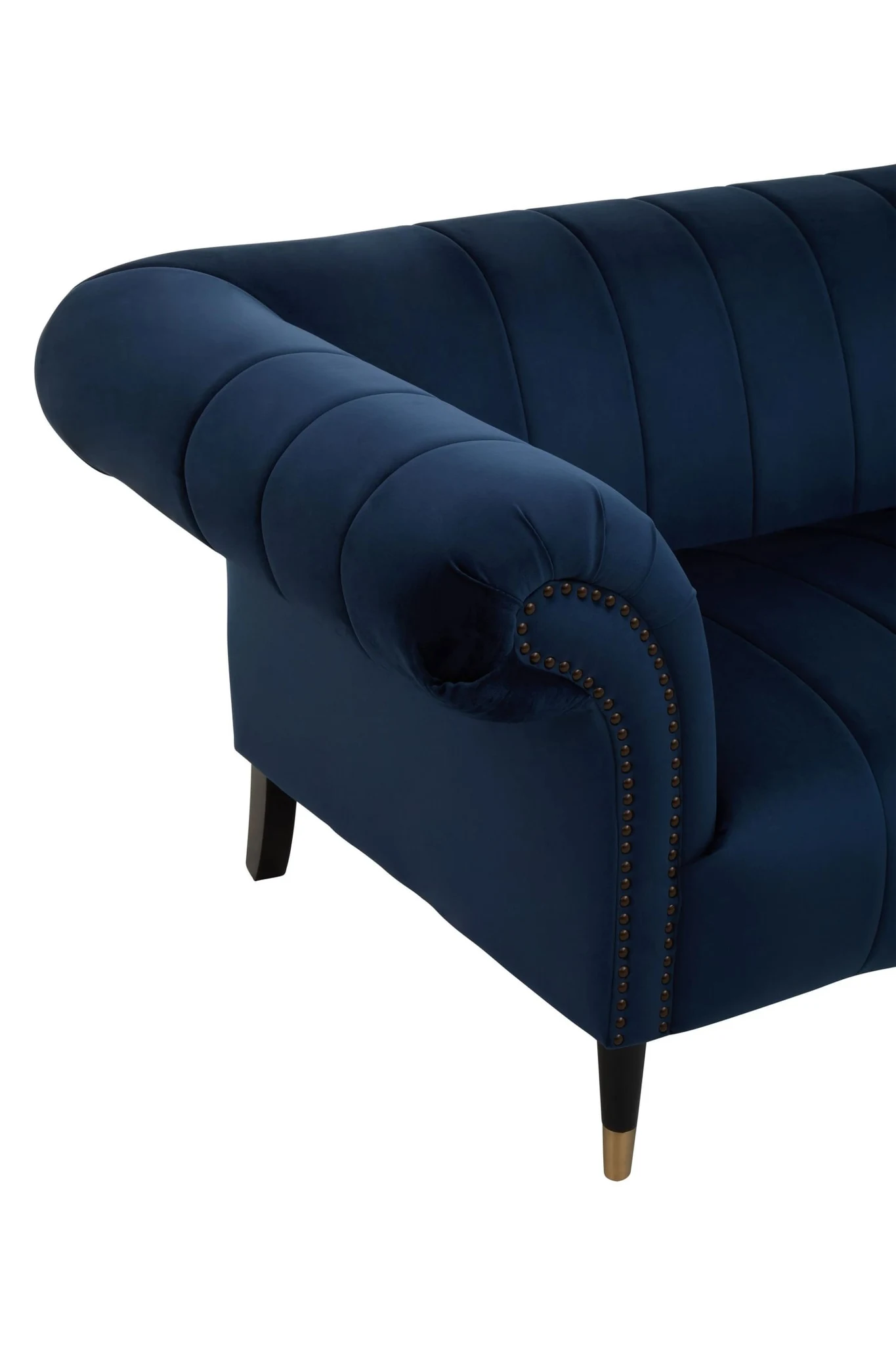 Siena Two Seat Midnight Blue Velvet Sofa - Seating, photo 7 of 8