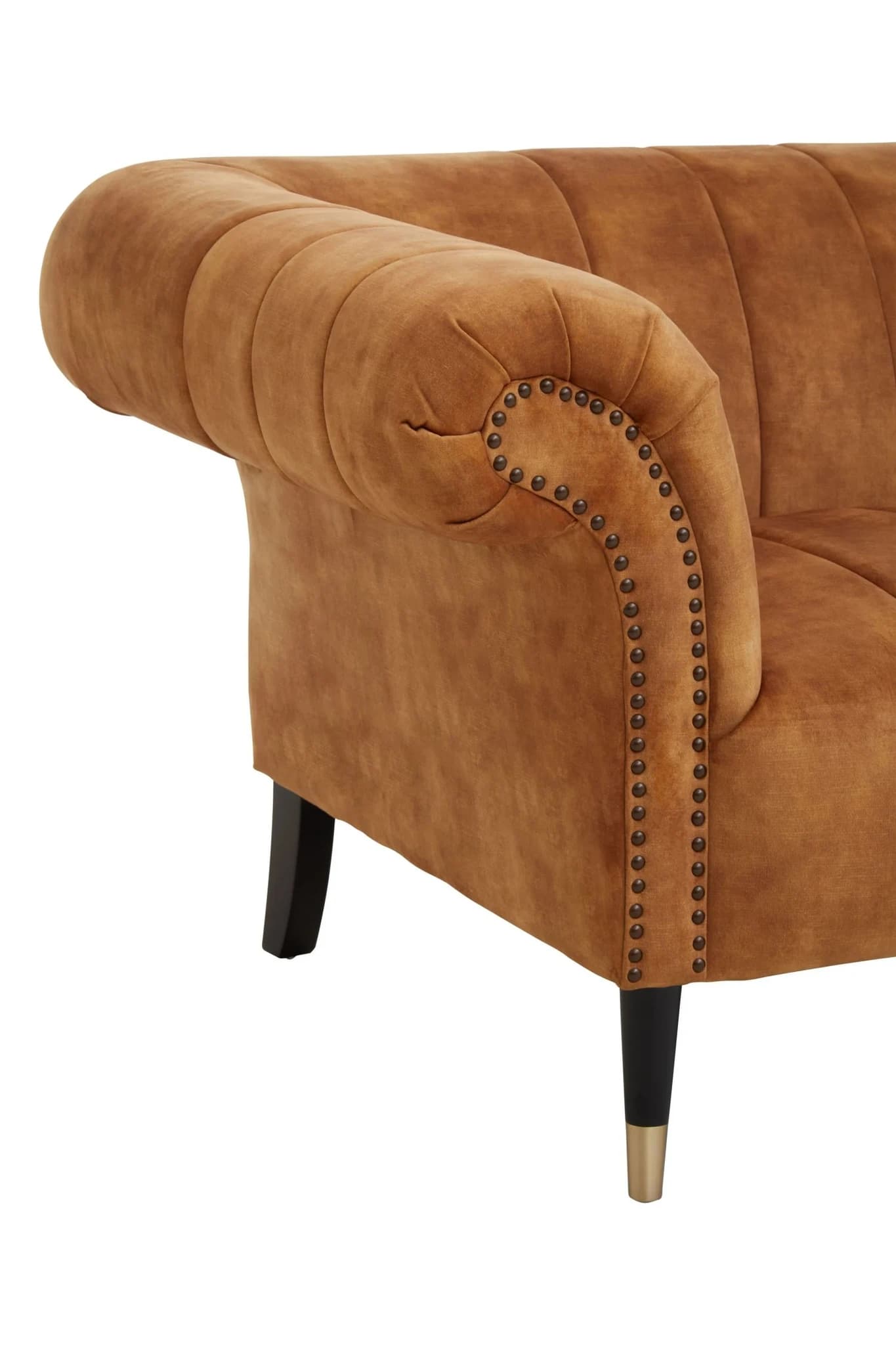 Siena Two Seat Gold Velvet Sofa - Seating, photo 7 of 8