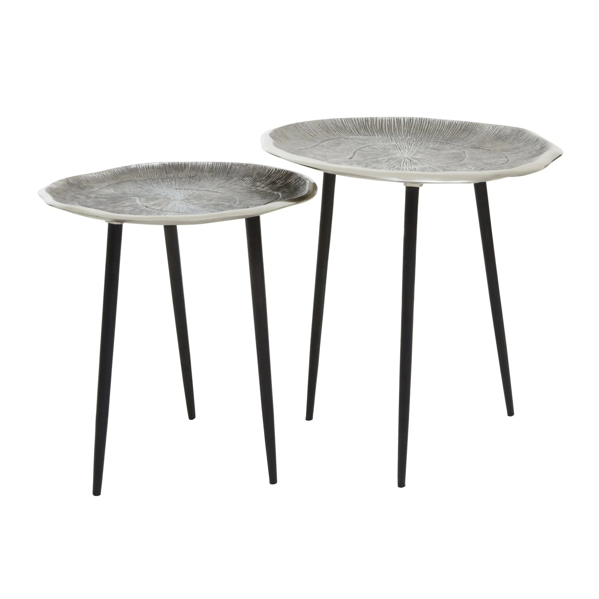 Silva Silver Oak Effect Top Set of 2 Side Tables - Tables, photo 5 of 8