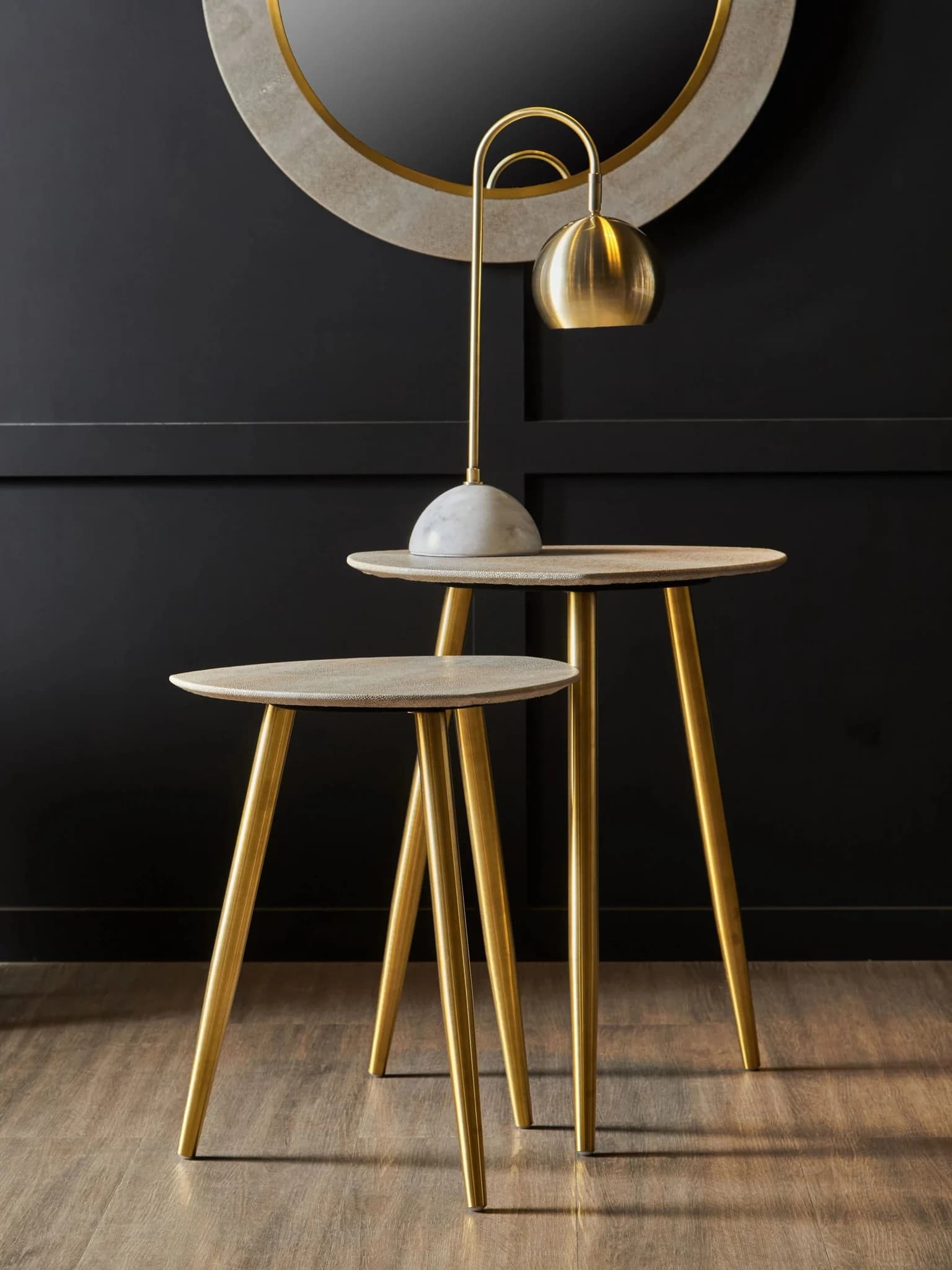 Cadio Shagreen Effect Set Of Two Side Tables - Tables, photo 7 of 8